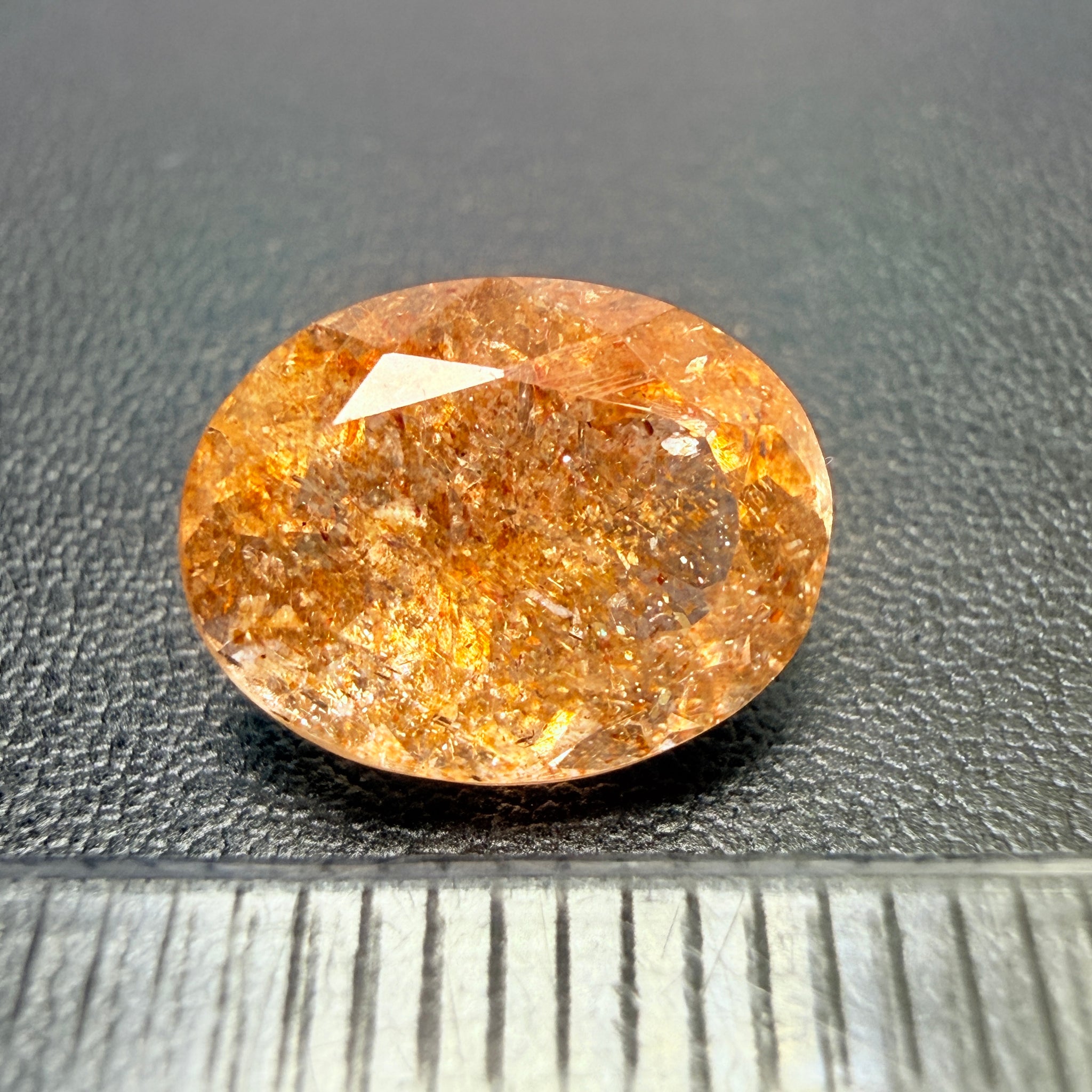 Confetti Sunstone, 3.80ct, Tanzania, Untreated Unheated