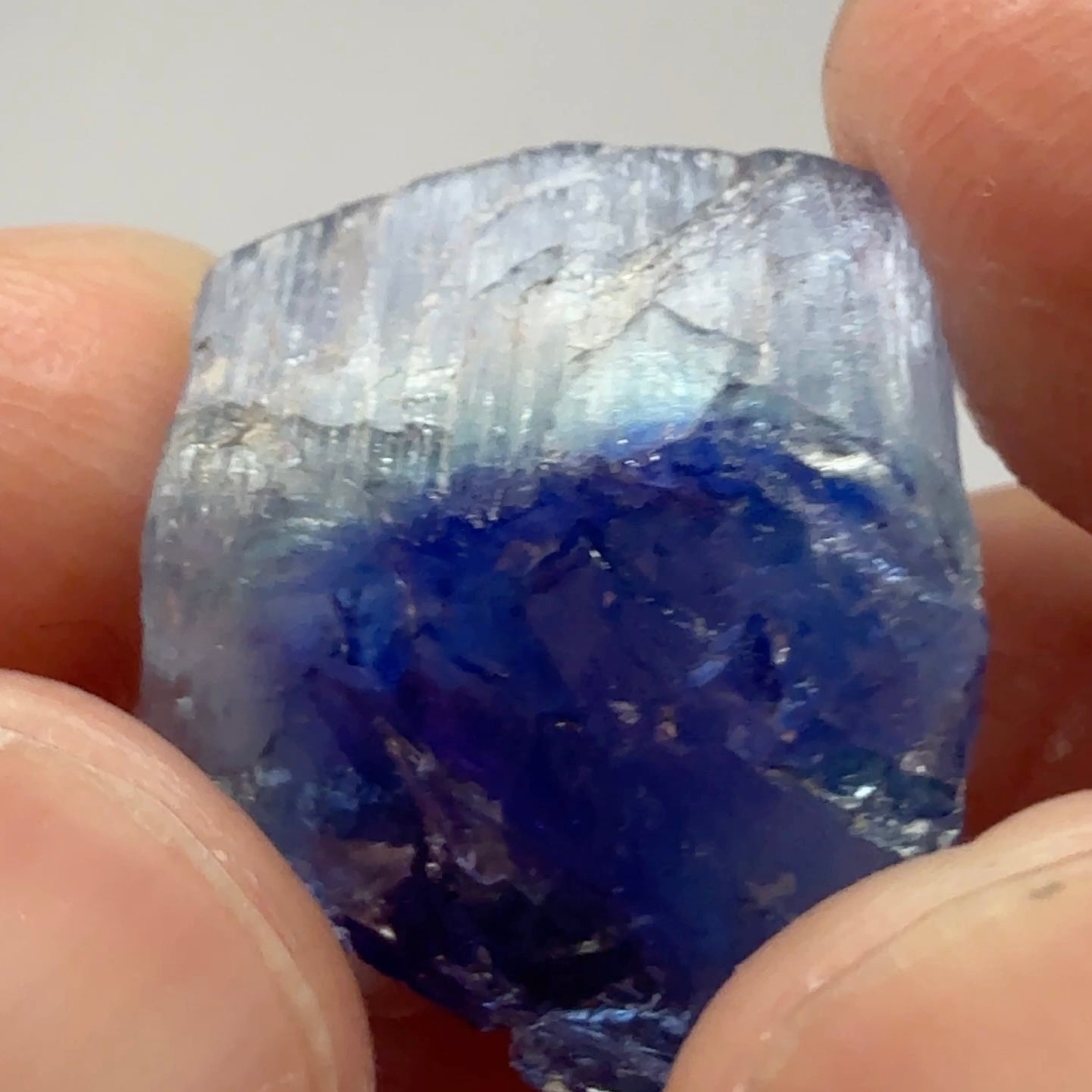 Tanzanite Crystal, 34.89ct, Tanzania, Gently Heated, 20.20 x 16.20 x 15.80mm