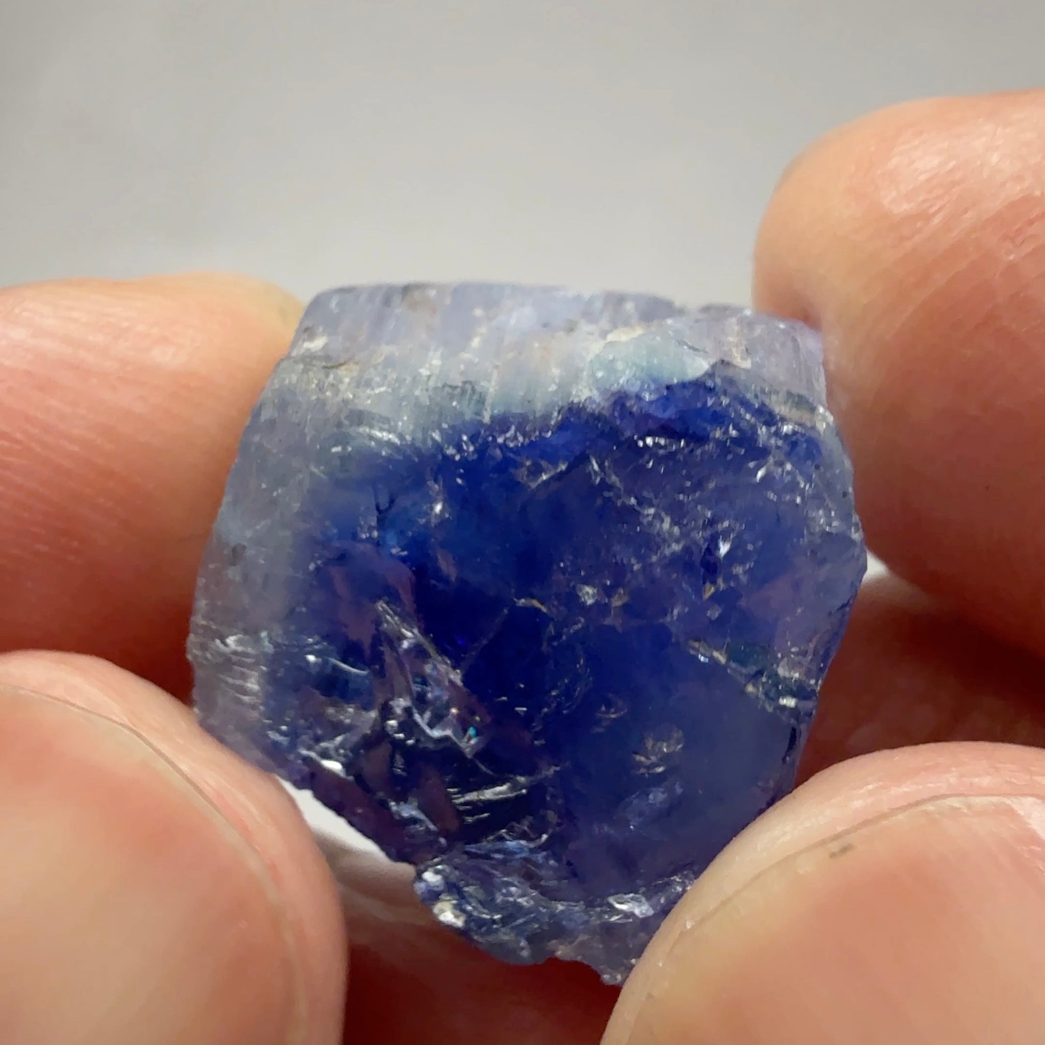 Tanzanite Crystal, 34.89ct, Tanzania, Gently Heated, 20.20 x 16.20 x 15.80mm