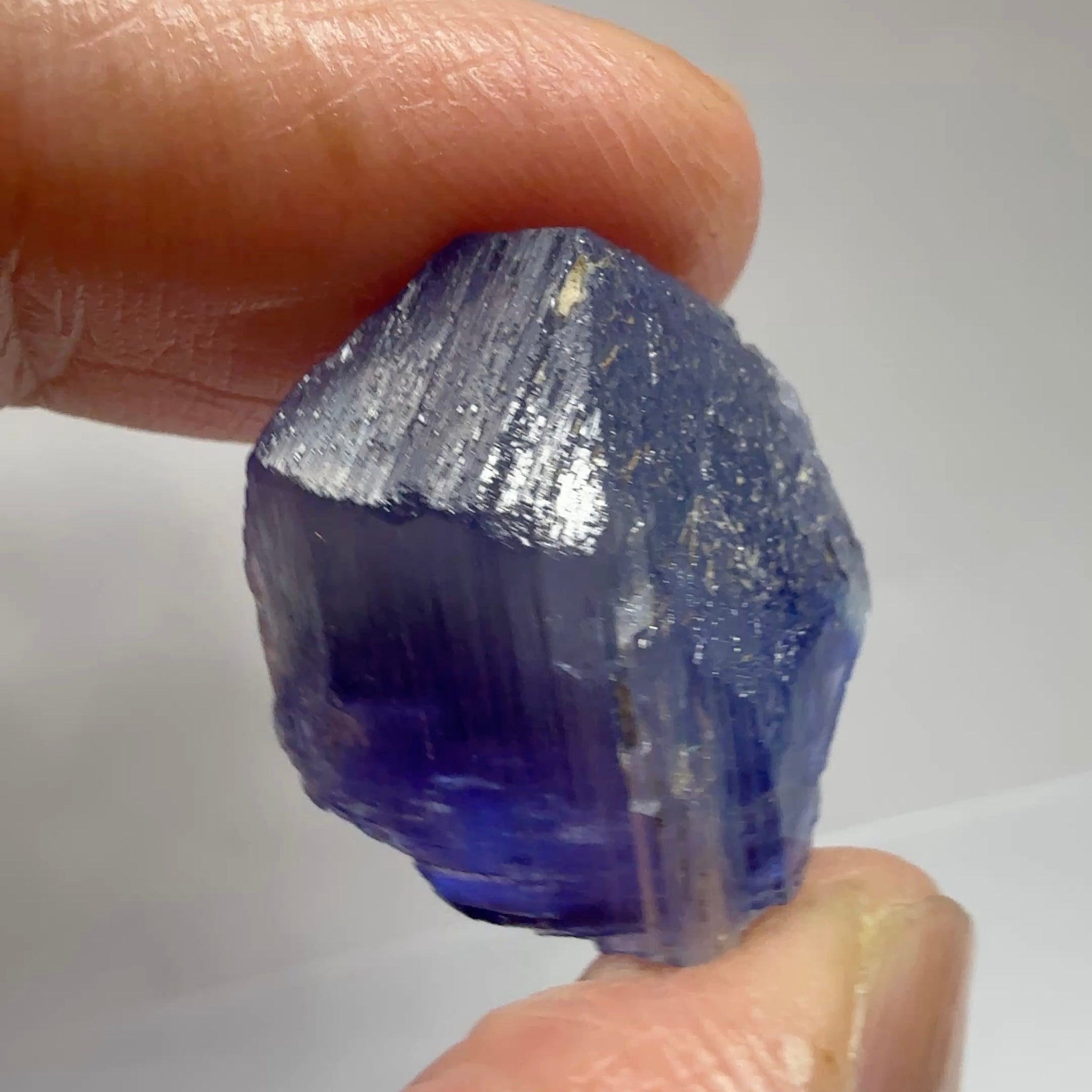 Tanzanite Crystal, 34.89ct, Tanzania, Gently Heated, 20.20 x 16.20 x 15.80mm