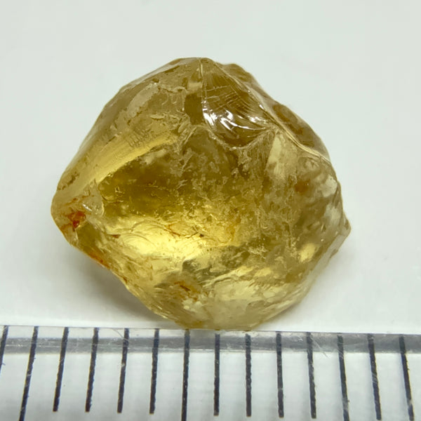 Yellow Tourmaline Crystal, 3.67ct, VVS-IF, Tanzania, Untreated Unheated. 8 x 8 x 6mm