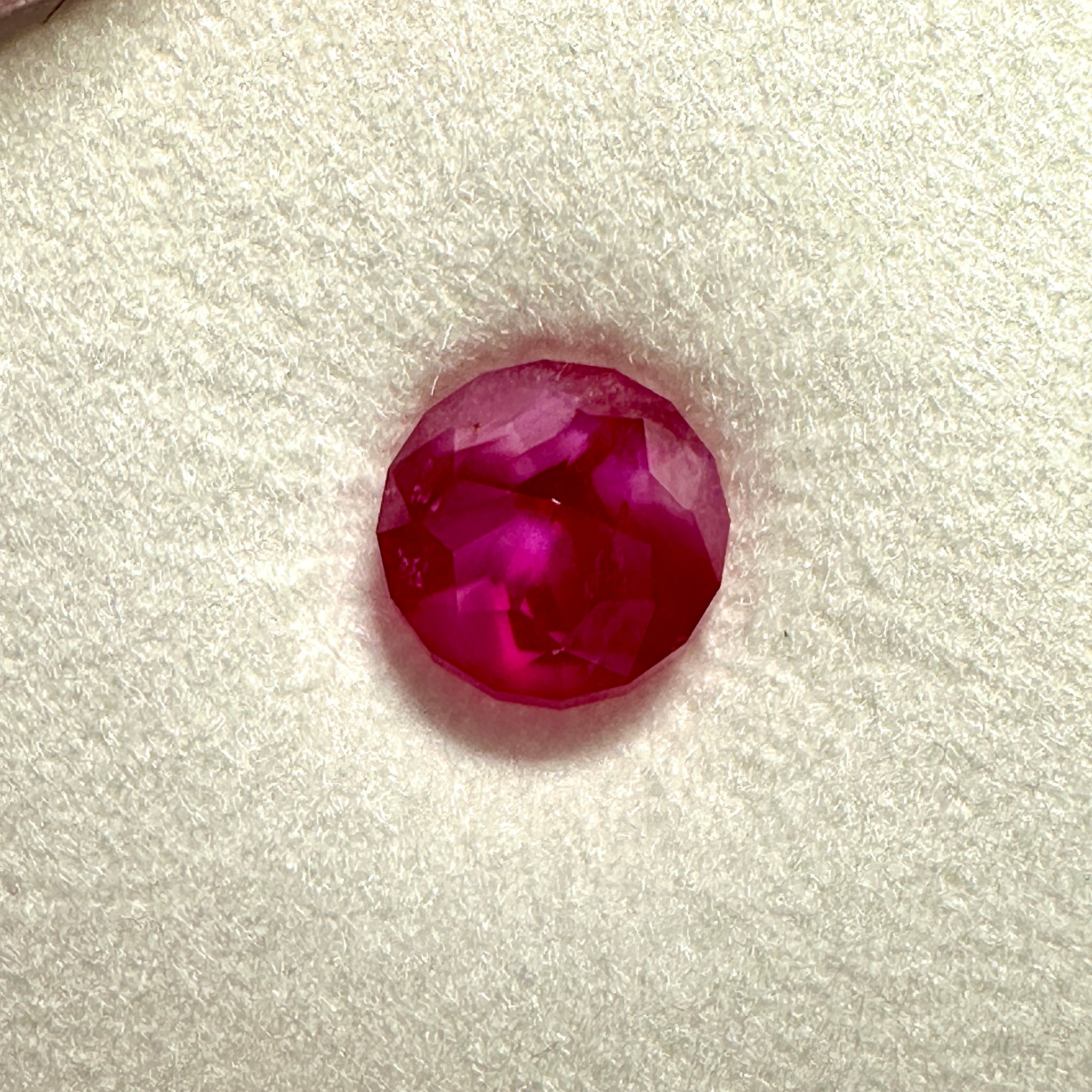 Winza Ruby, Tanzania, 1.475ct, Untreated Unheated. 5.7mm x 6.1mm, Custom Cut by us here in London