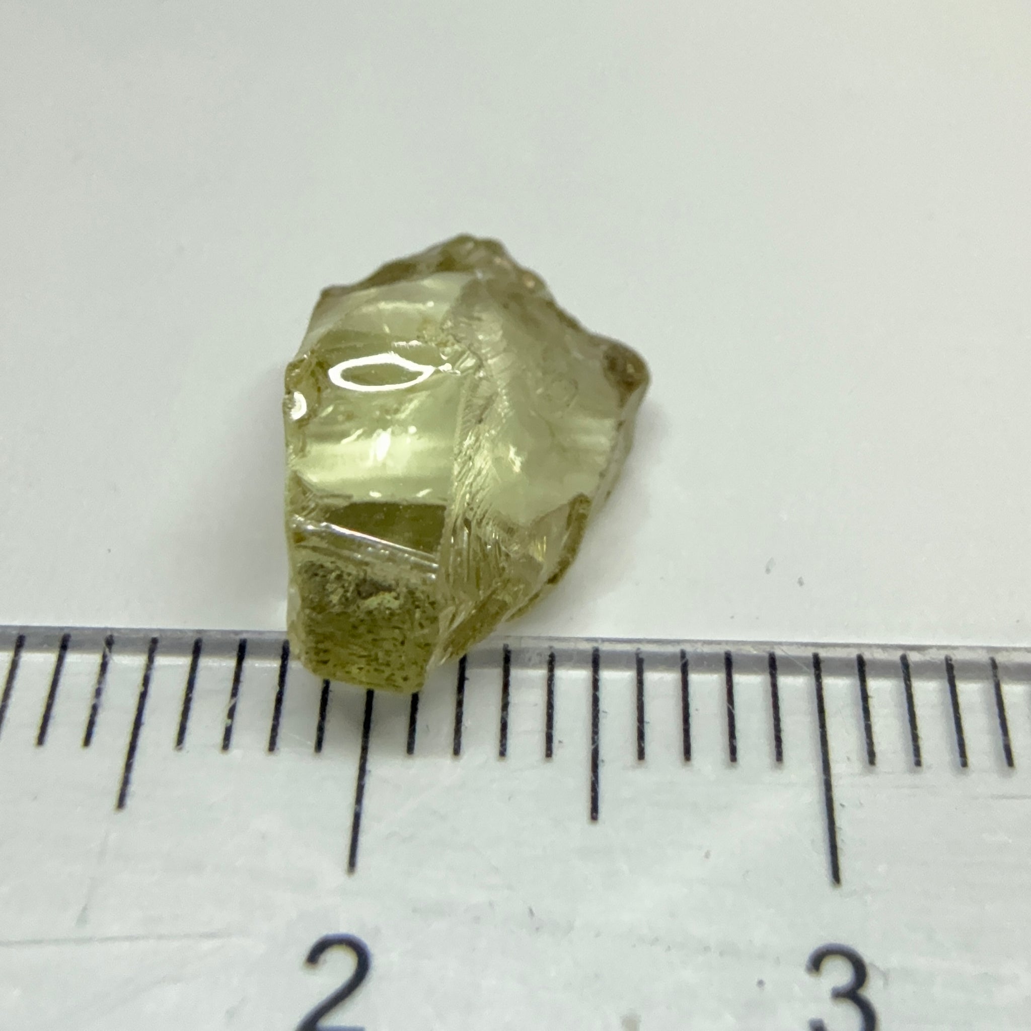 Tourmaline Crystal, 4.53ct, VVS-IF, Tanzania, Untreated Unheated. 12 x 7.5 x 5mm. Flattish