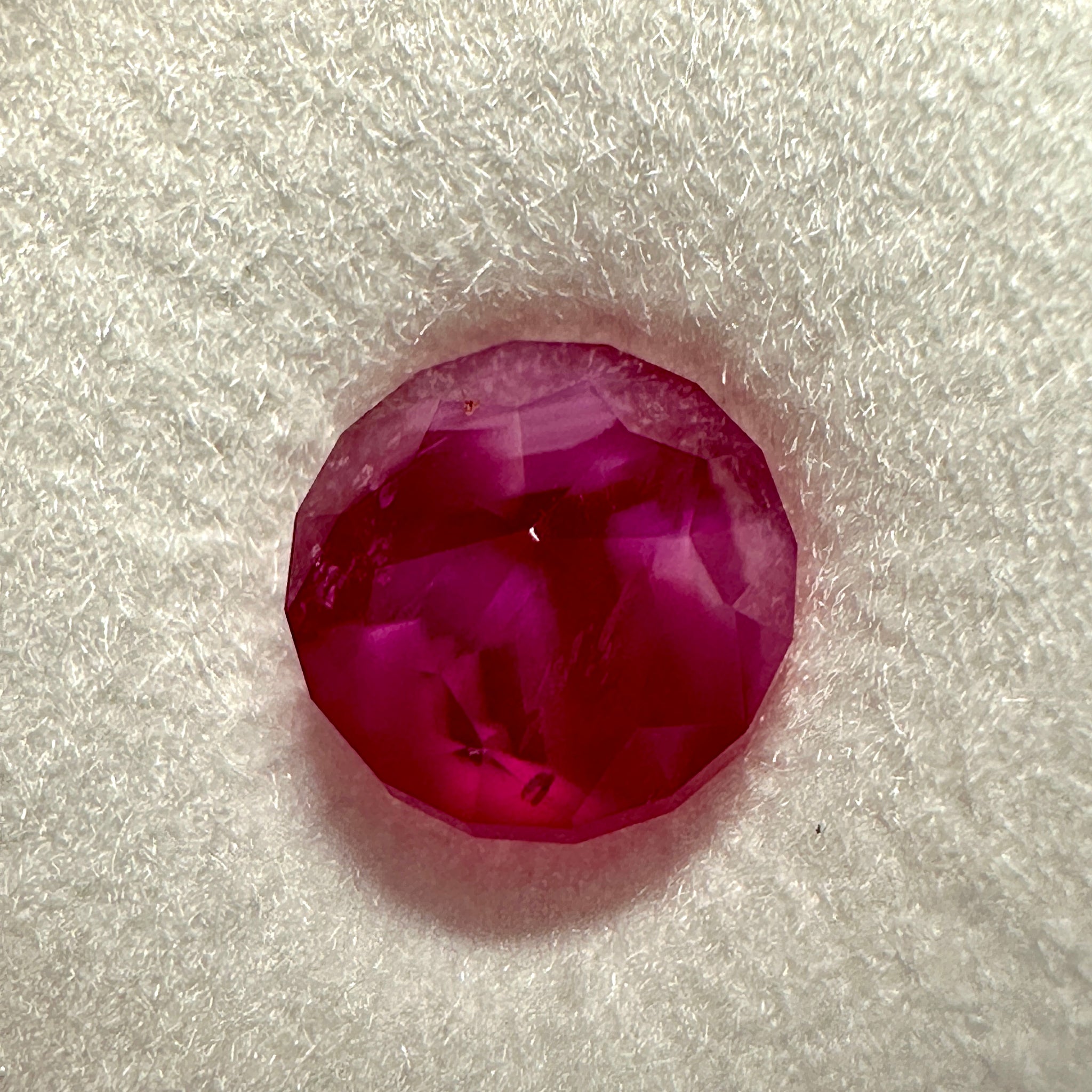 Winza Ruby, Tanzania, 1.475ct, Untreated Unheated. 5.7mm x 6.1mm, Custom Cut by us here in London