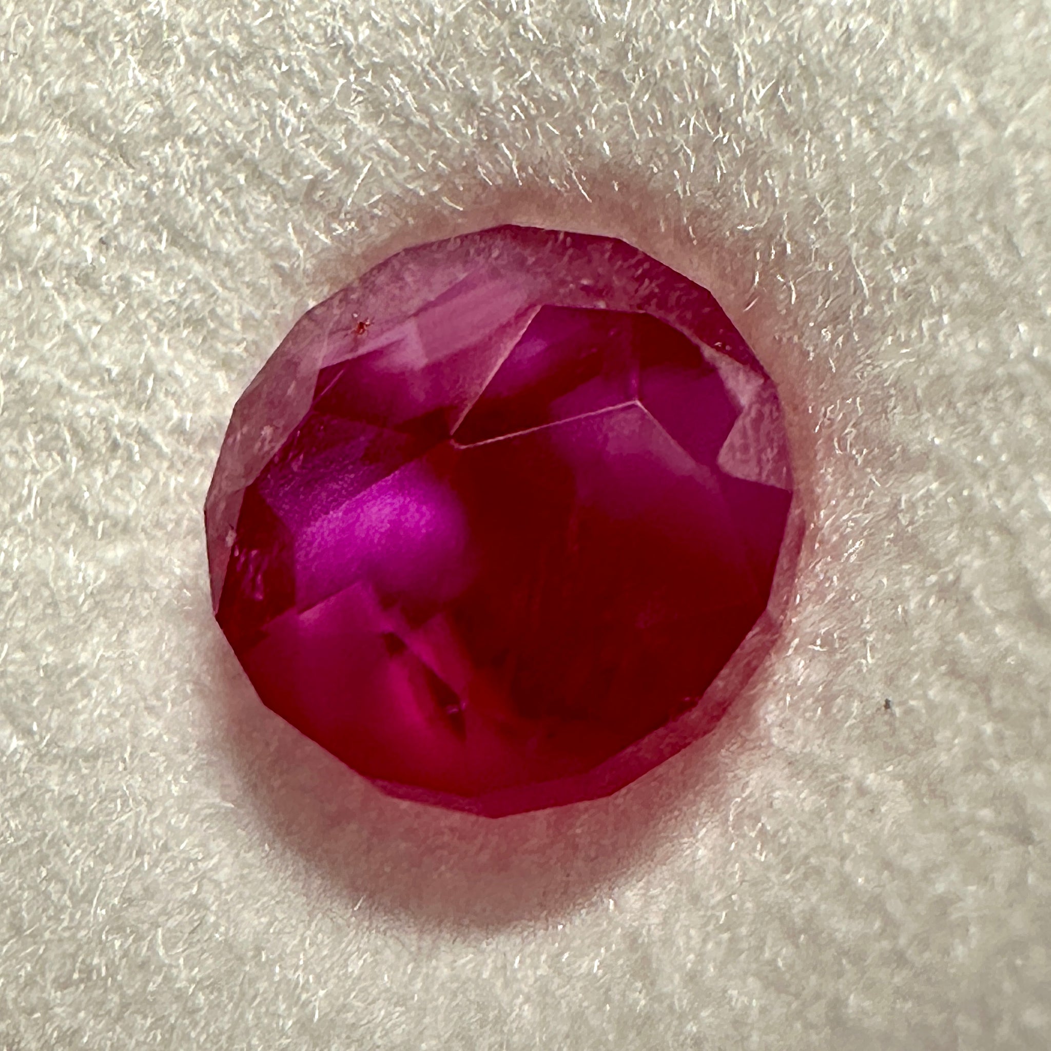 Winza Ruby, Tanzania, 1.475ct, Untreated Unheated. 5.7mm x 6.1mm, Custom Cut by us here in London
