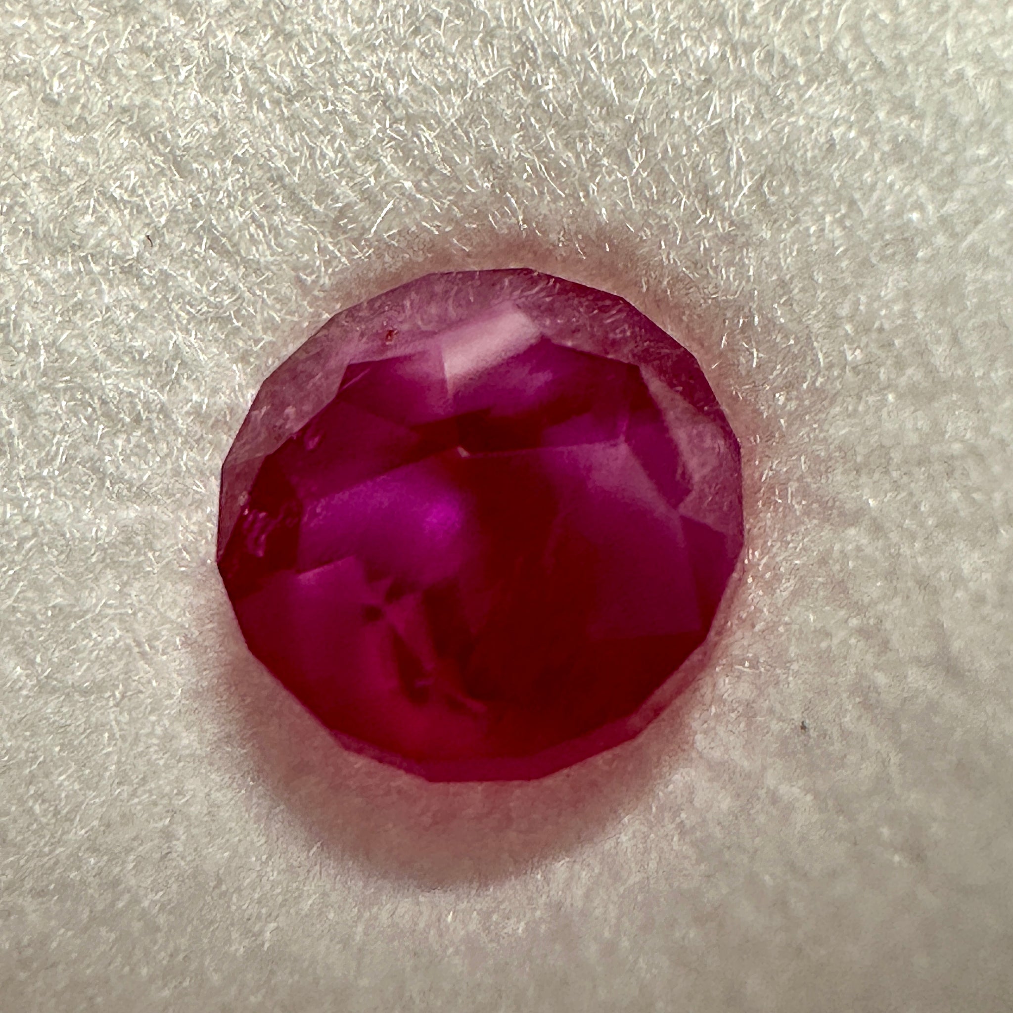 Winza Ruby, Tanzania, 1.475ct, Untreated Unheated. 5.7mm x 6.1mm, Custom Cut by us here in London