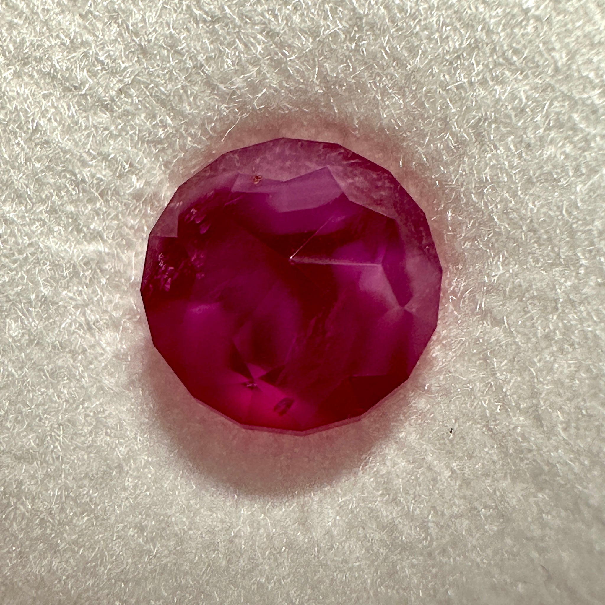 Winza Ruby, Tanzania, 1.475ct, Untreated Unheated. 5.7mm x 6.1mm, Custom Cut by us here in London