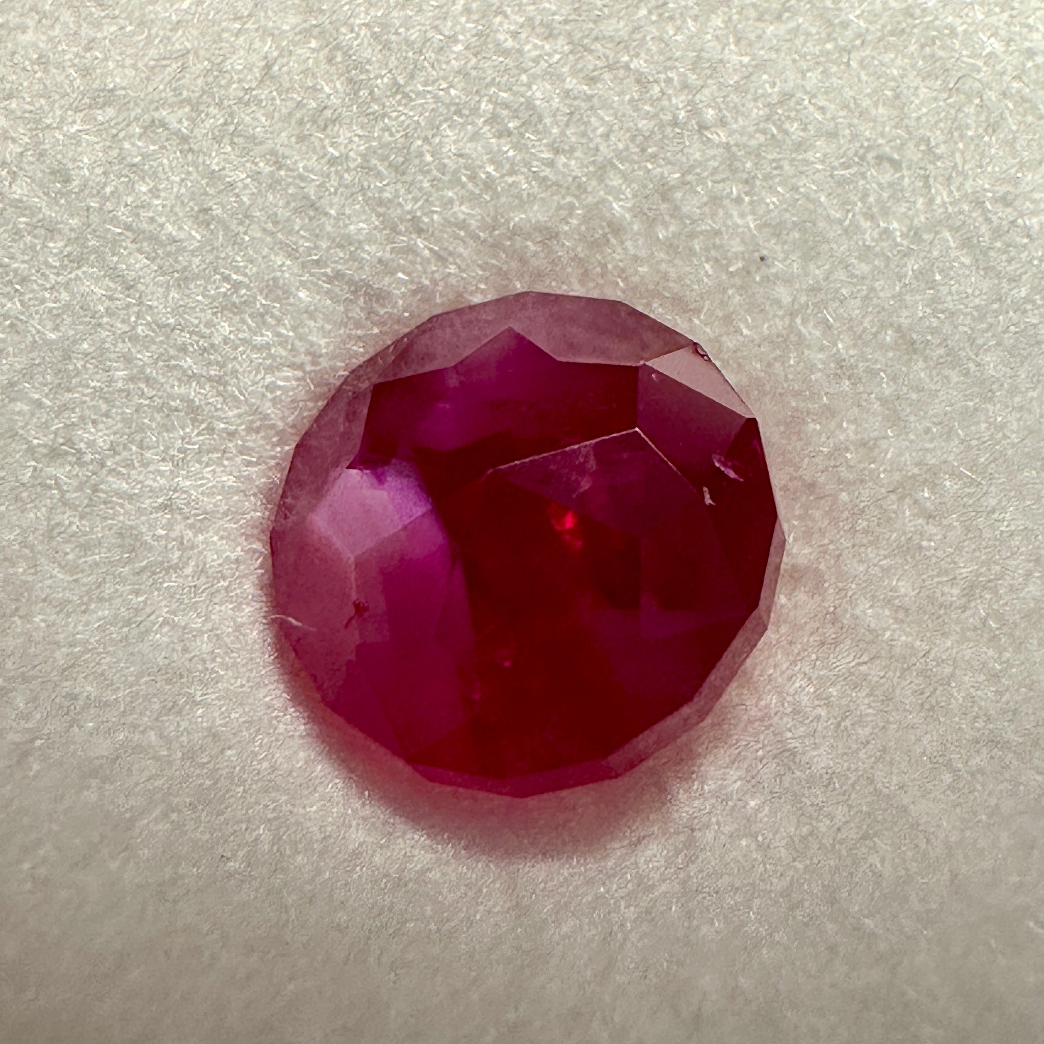 Winza Ruby, Tanzania, 1.475ct, Untreated Unheated. 5.7mm x 6.1mm, Custom Cut by us here in London