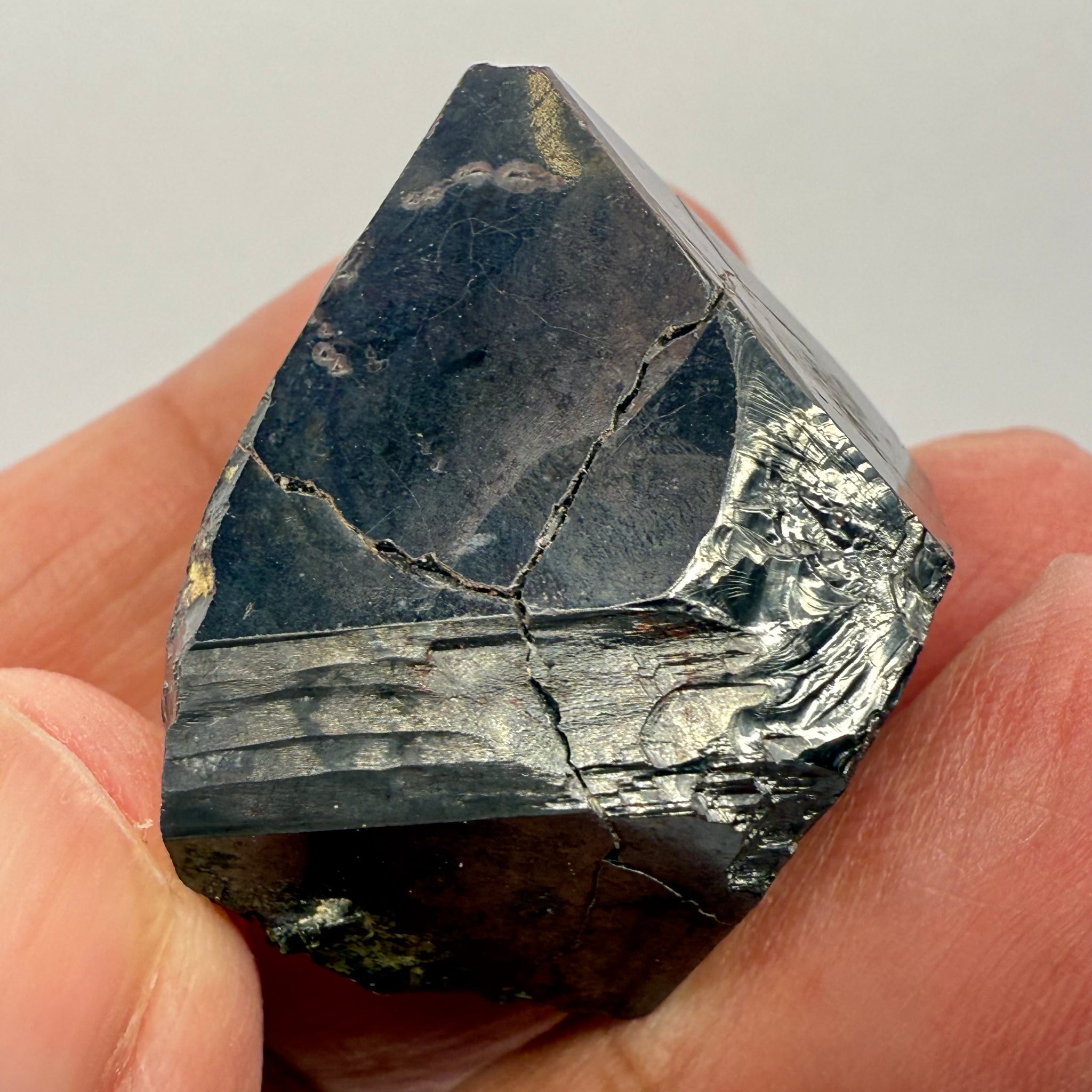 Magnetite Crystal, Merelani, same mining pit as Tanzanite, comes out with Tanzanite, Tanzania, Untreated Unheated. 40.40gm 31 x 26.9 x 27.8mm