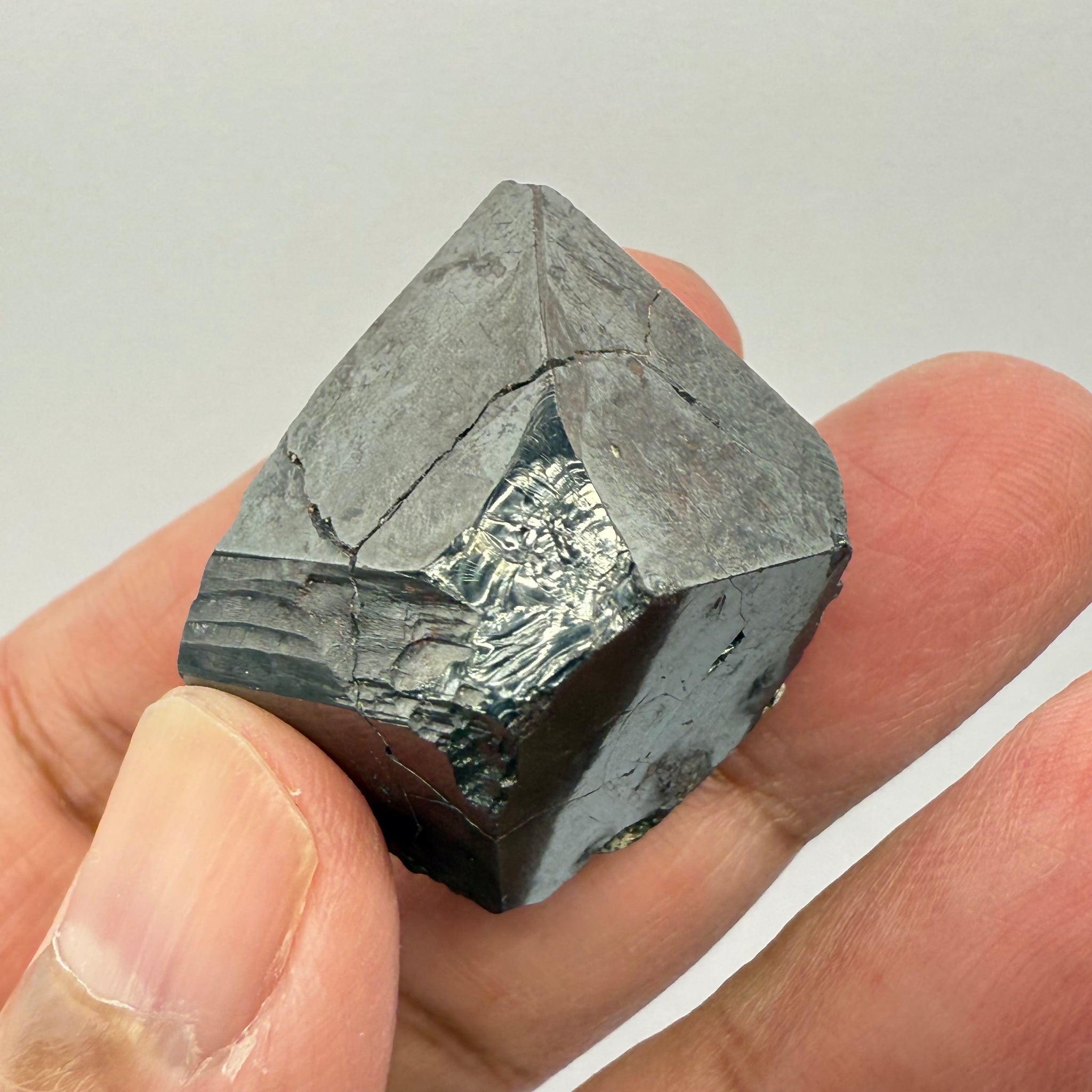 Magnetite Crystal, Merelani, same mining pit as Tanzanite, comes out with Tanzanite, Tanzania, Untreated Unheated. 40.40gm 31 x 26.9 x 27.8mm