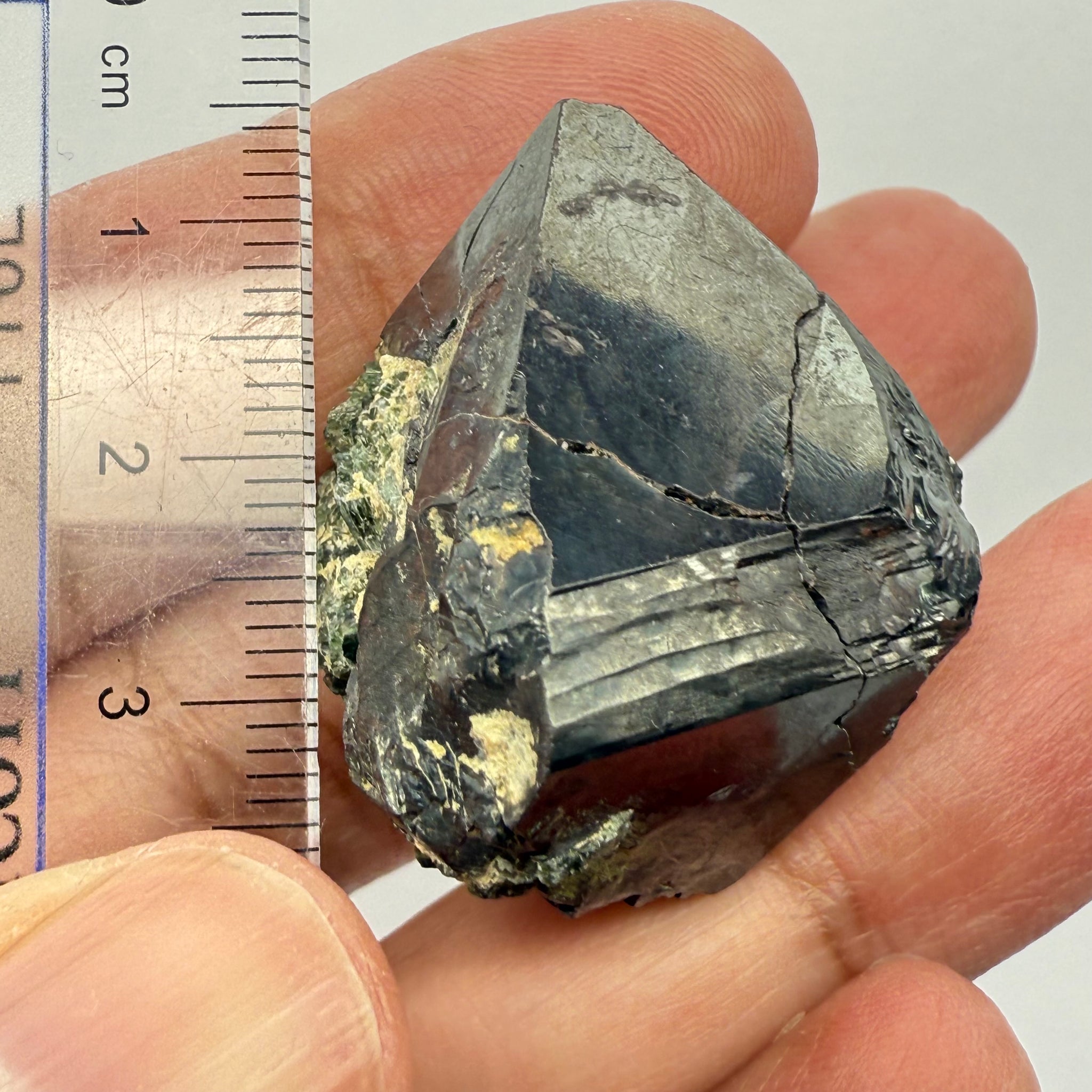 Magnetite Crystal, Merelani, same mining pit as Tanzanite, comes out with Tanzanite, Tanzania, Untreated Unheated. 40.40gm 31 x 26.9 x 27.8mm