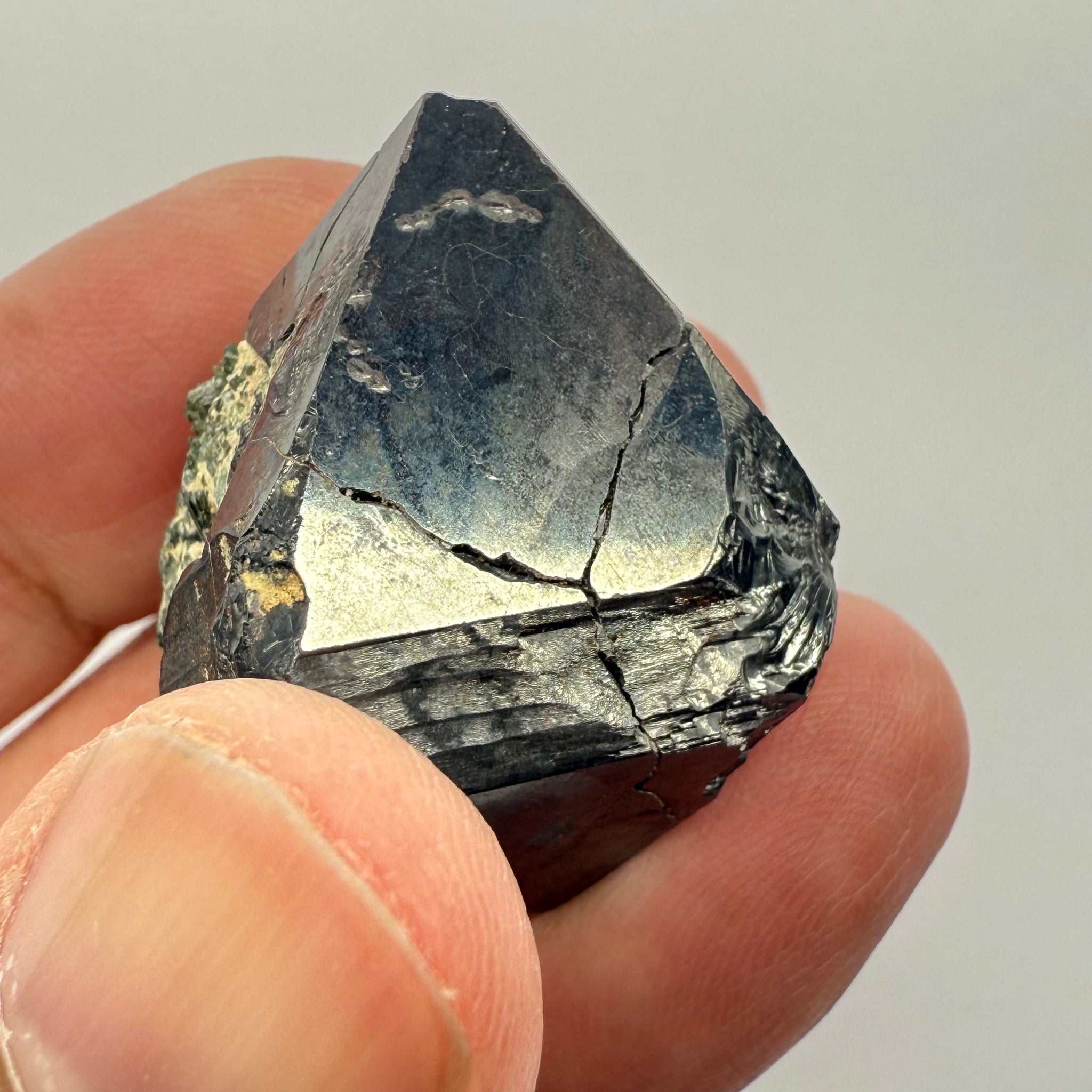Magnetite Crystal, Merelani, same mining pit as Tanzanite, comes out with Tanzanite, Tanzania, Untreated Unheated. 40.40gm 31 x 26.9 x 27.8mm