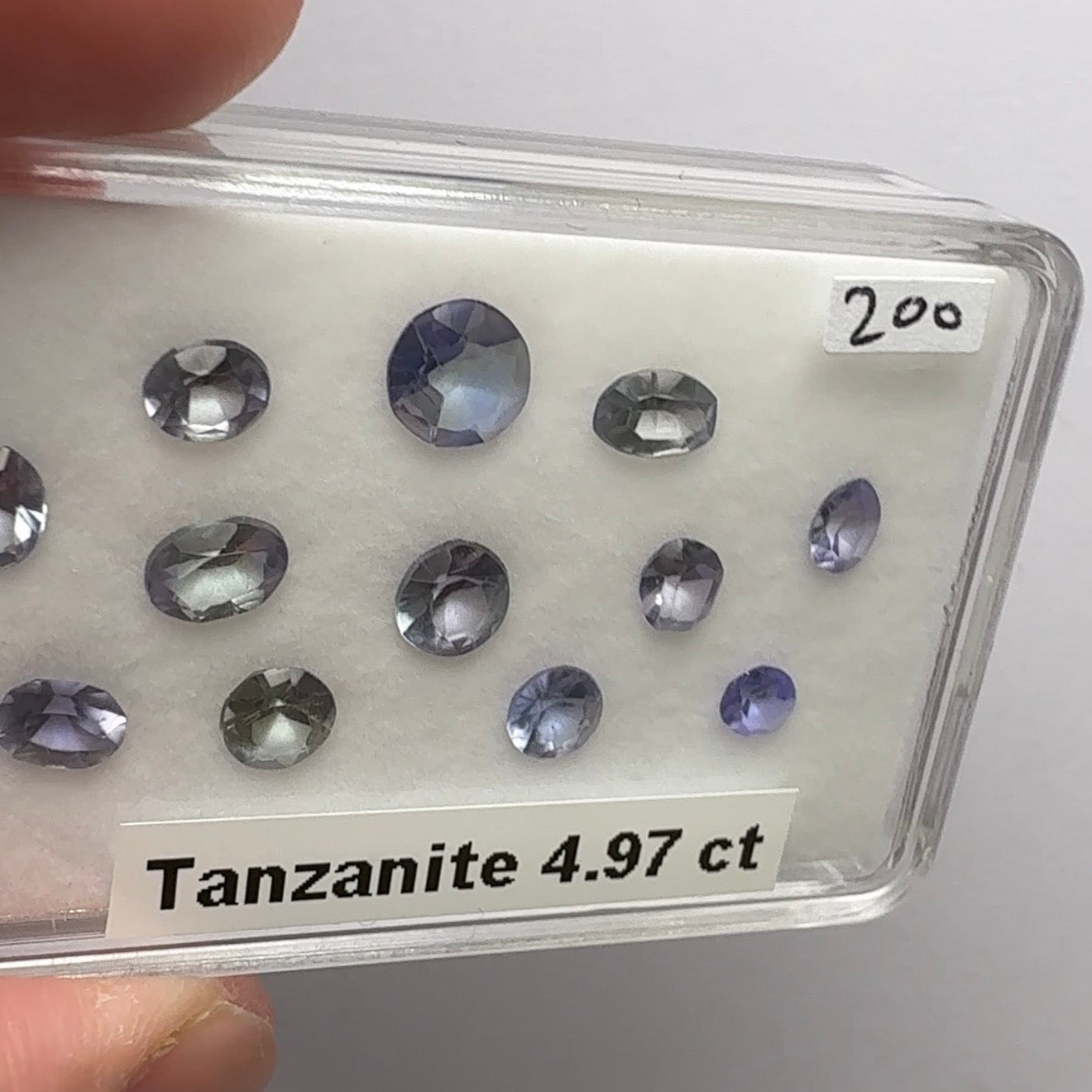 Tanzanite Box, 4.97ct, Merelani, Tanzania, some Gently Heated, some Unheated, native cuts
