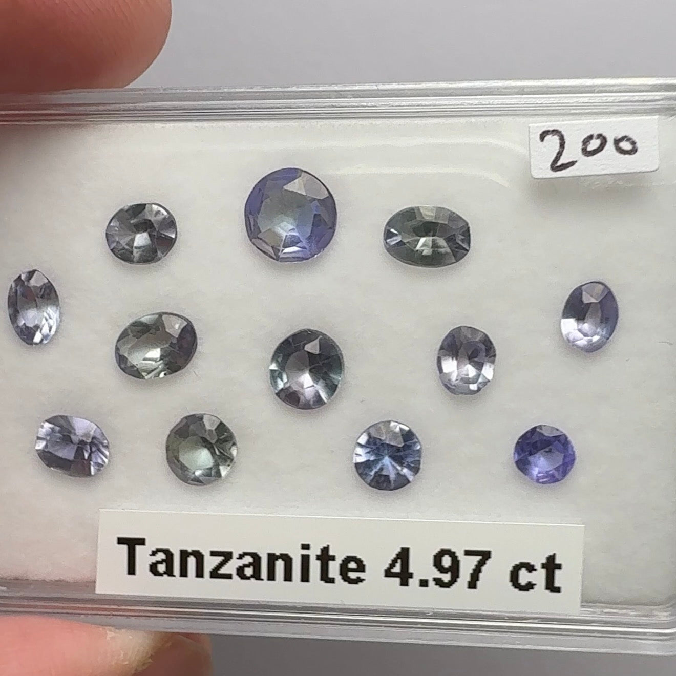 Tanzanite Box, 4.97ct, Merelani, Tanzania, some Gently Heated, some Unheated, native cuts