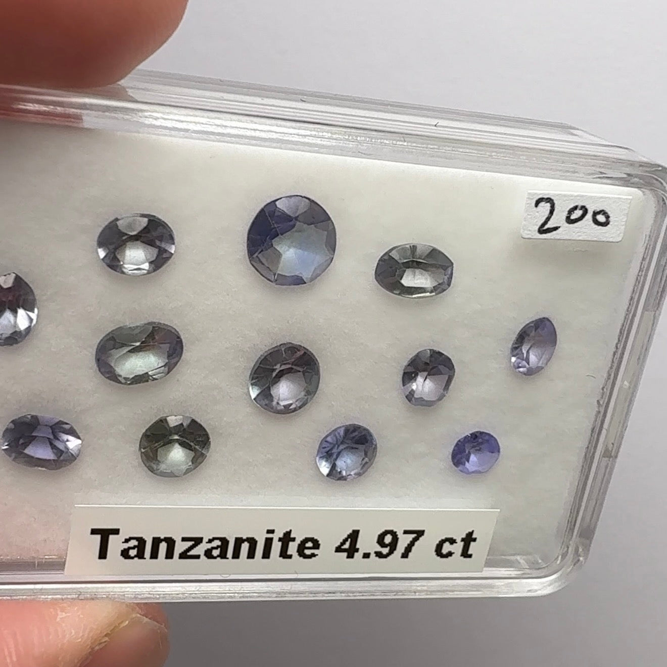 Tanzanite Box, 4.97ct, Merelani, Tanzania, some Gently Heated, some Unheated, native cuts