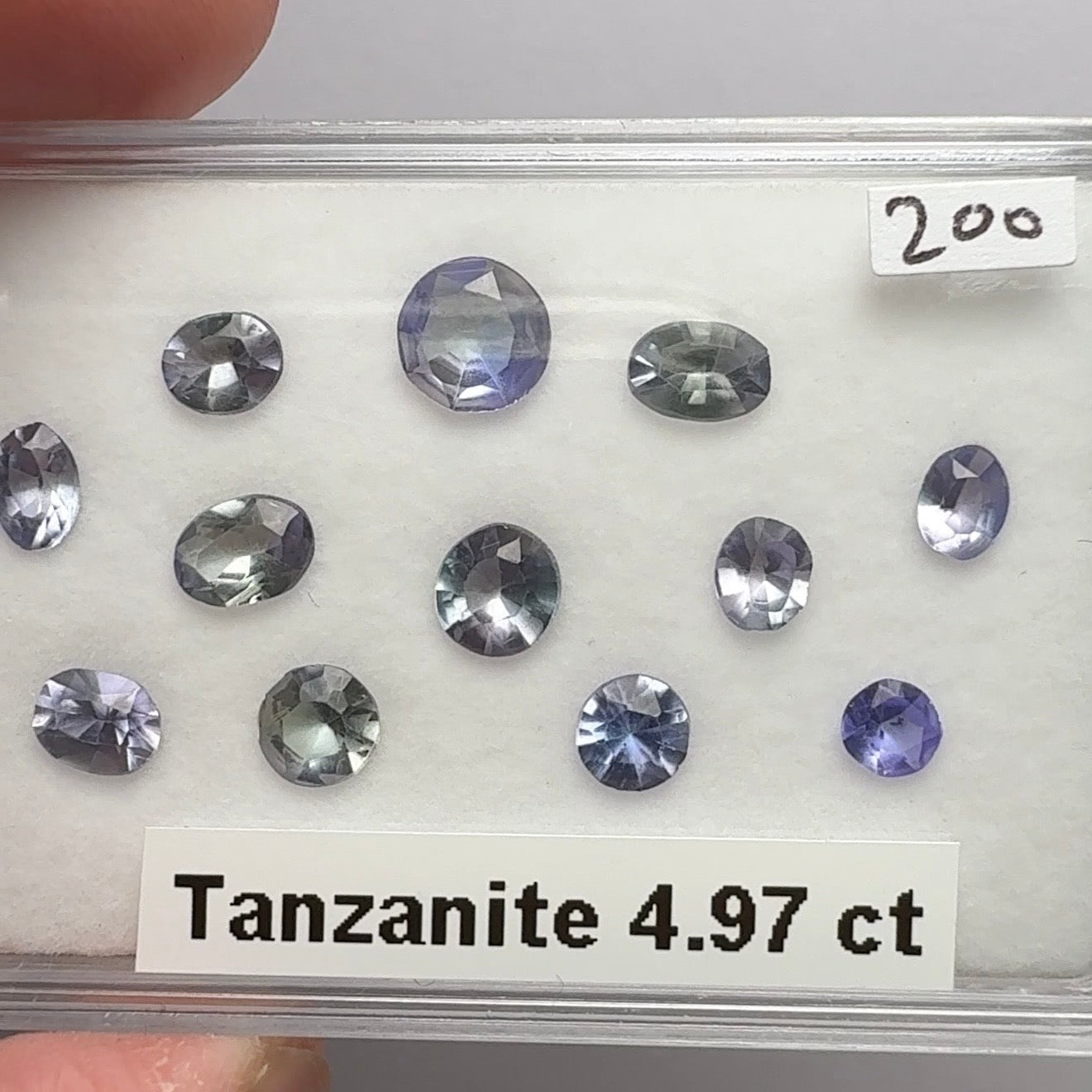 Tanzanite Box, 4.97ct, Merelani, Tanzania, some Gently Heated, some Unheated, native cuts