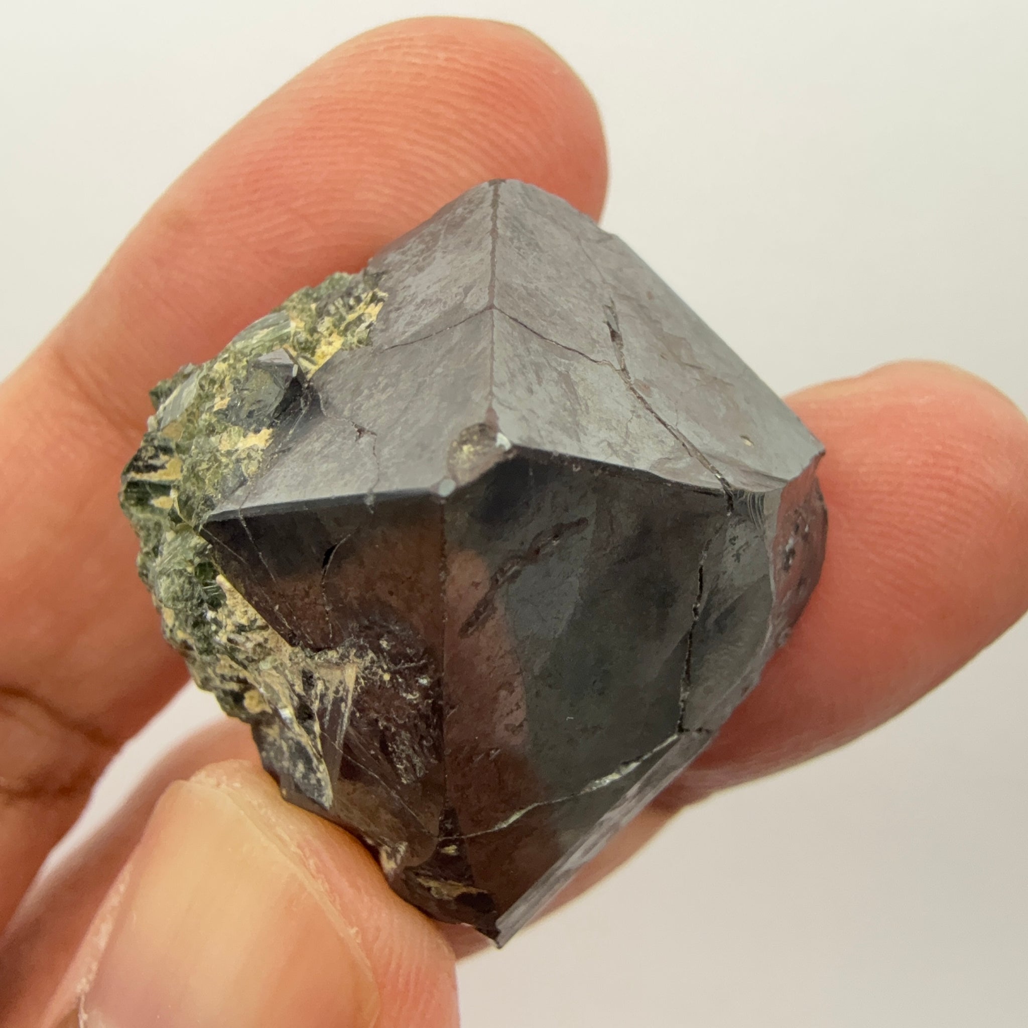 Magnetite Crystal, Merelani, same mining pit as Tanzanite, comes out with Tanzanite, Tanzania, Untreated Unheated. 40.40gm 31 x 26.9 x 27.8mm