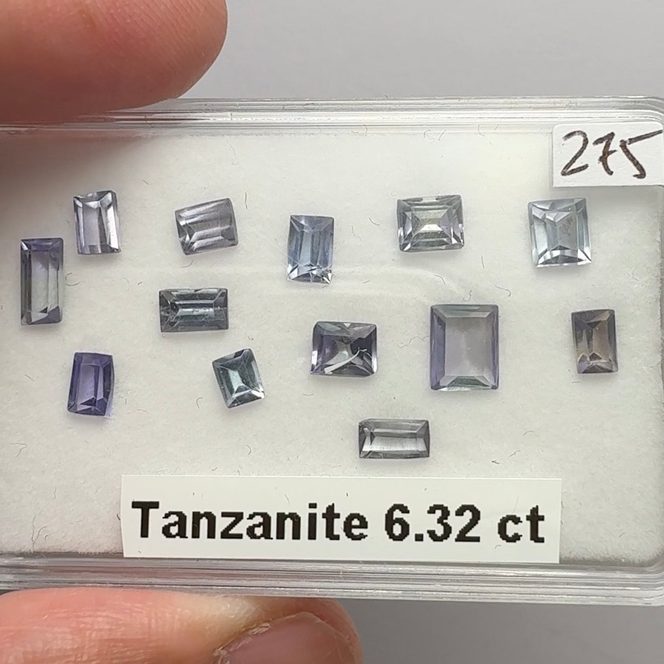 Tanzanite Box, 6.32ct, Merelani, Tanzania, some Gently Heated, some Unheated, native cuts