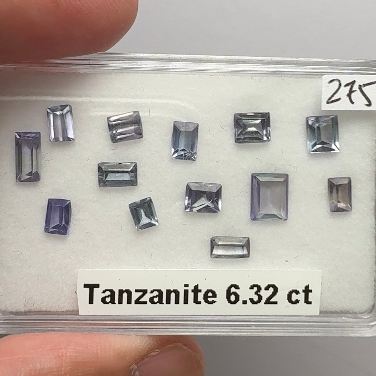 Tanzanite Box, 6.32ct, Merelani, Tanzania, some Gently Heated, some Unheated, native cuts