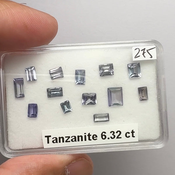 Tanzanite Box, 6.32ct, Merelani, Tanzania, some Gently Heated, some Unheated, native cuts