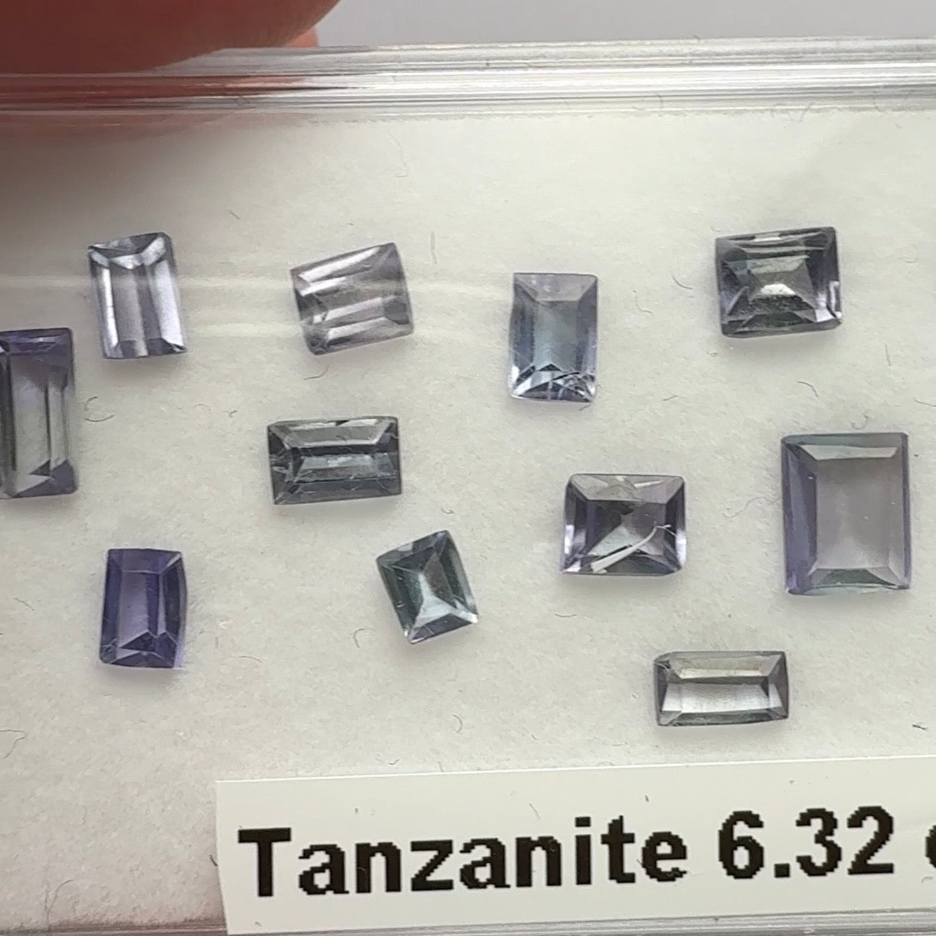 Tanzanite Box, 6.32ct, Merelani, Tanzania, some Gently Heated, some Unheated, native cuts