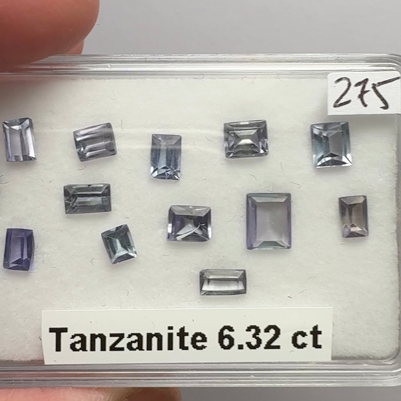 Tanzanite Box, 6.32ct, Merelani, Tanzania, some Gently Heated, some Unheated, native cuts