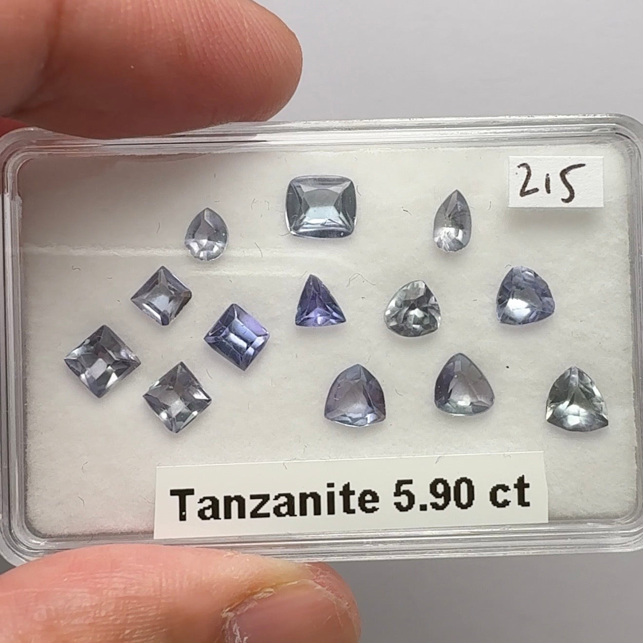 Tanzanite Box, 5.90ct, Merelani, Tanzania, some Gently Heated, some Unheated, native cuts