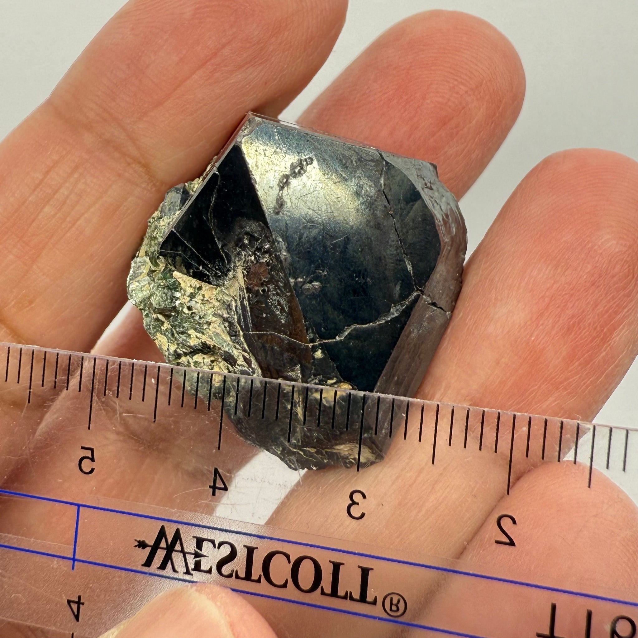 Magnetite Crystal, Merelani, same mining pit as Tanzanite, comes out with Tanzanite, Tanzania, Untreated Unheated. 40.40gm 31 x 26.9 x 27.8mm