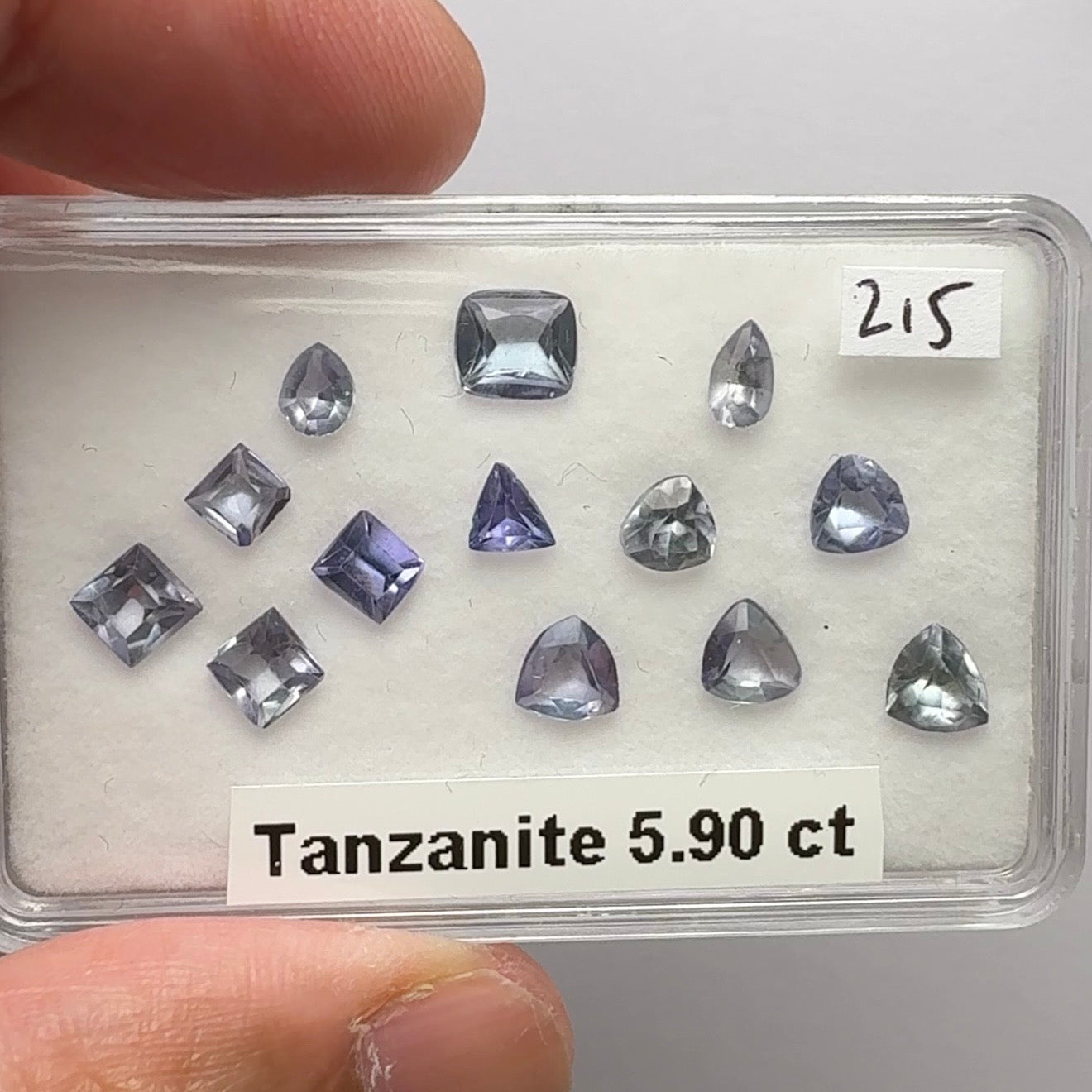 Tanzanite Box, 5.90ct, Merelani, Tanzania, some Gently Heated, some Unheated, native cuts