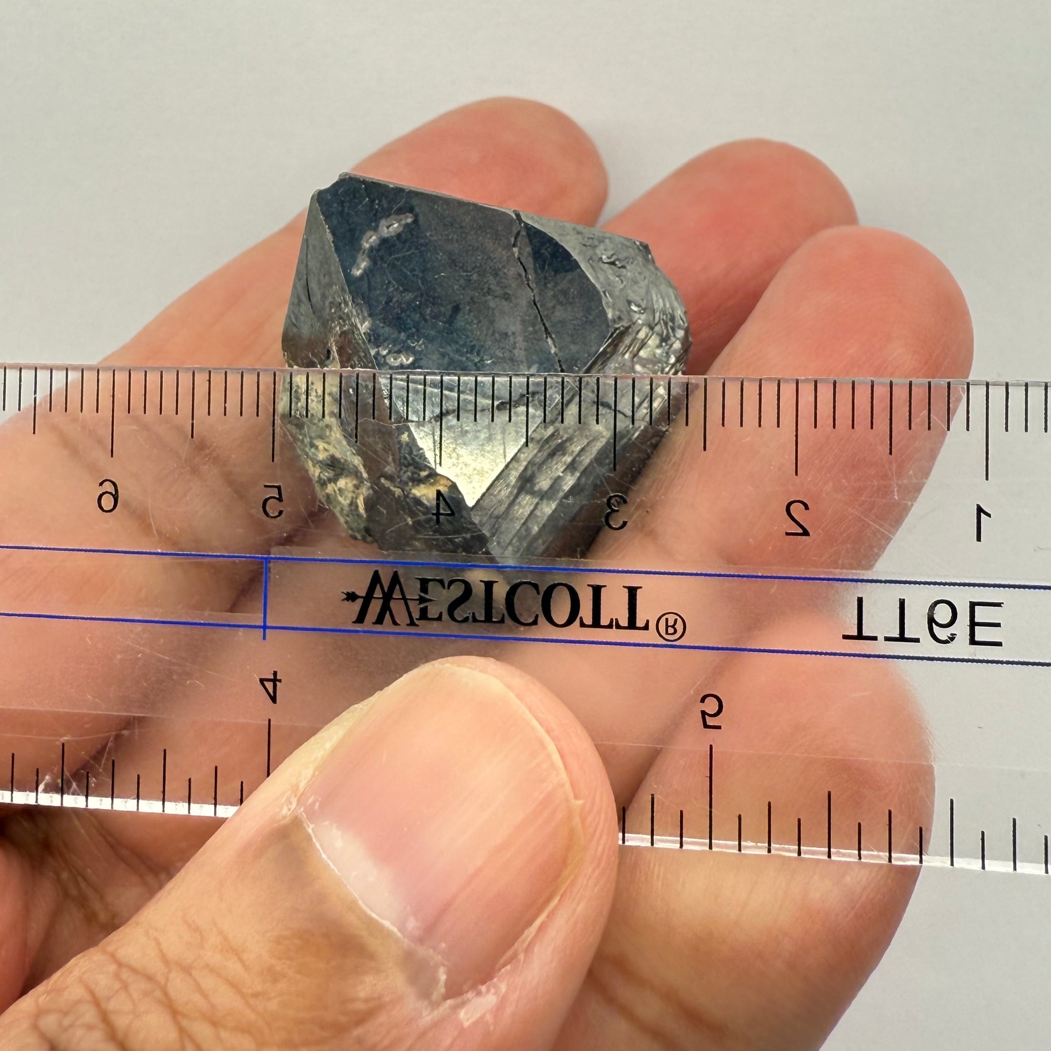 Magnetite Crystal, Merelani, same mining pit as Tanzanite, comes out with Tanzanite, Tanzania, Untreated Unheated. 40.40gm 31 x 26.9 x 27.8mm