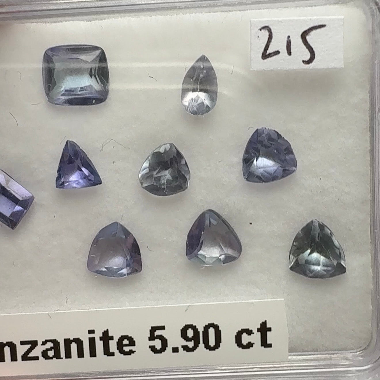 Tanzanite Box, 5.90ct, Merelani, Tanzania, some Gently Heated, some Unheated, native cuts