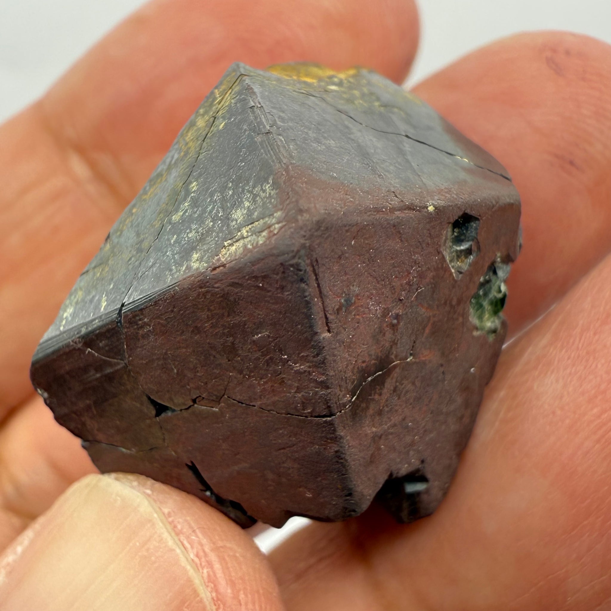 Magnetite Crystal, Merelani, same mining pit as Tanzanite, comes out with Tanzanite, Tanzania, Untreated Unheated. 28.1gm 30 x 27 x 19.6mm
