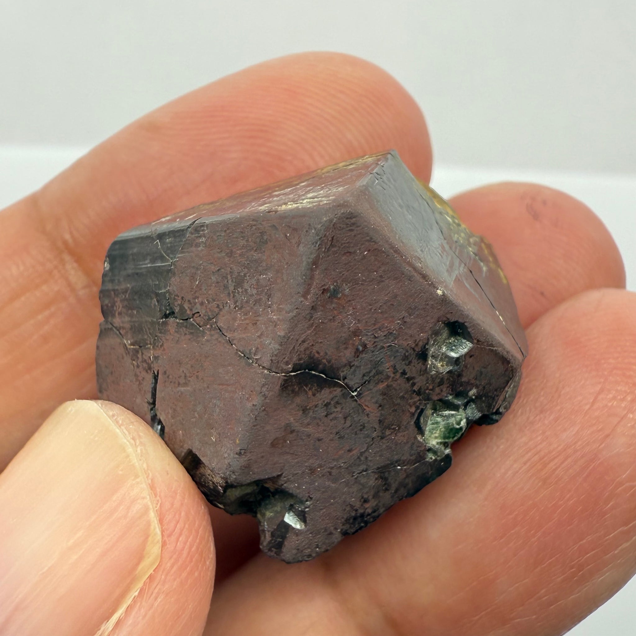 Magnetite Crystal, Merelani, same mining pit as Tanzanite, comes out with Tanzanite, Tanzania, Untreated Unheated. 28.1gm 30 x 27 x 19.6mm