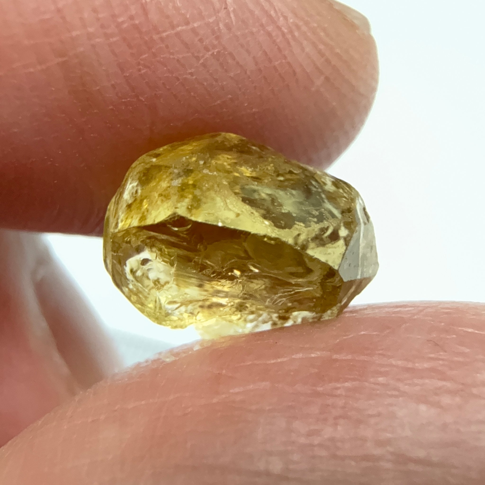 Yellow Tourmaline Crystal, 4.53ct, VVS-IF, Tanzania, Untreated Unheated. 10.2 x 7 x 6mm