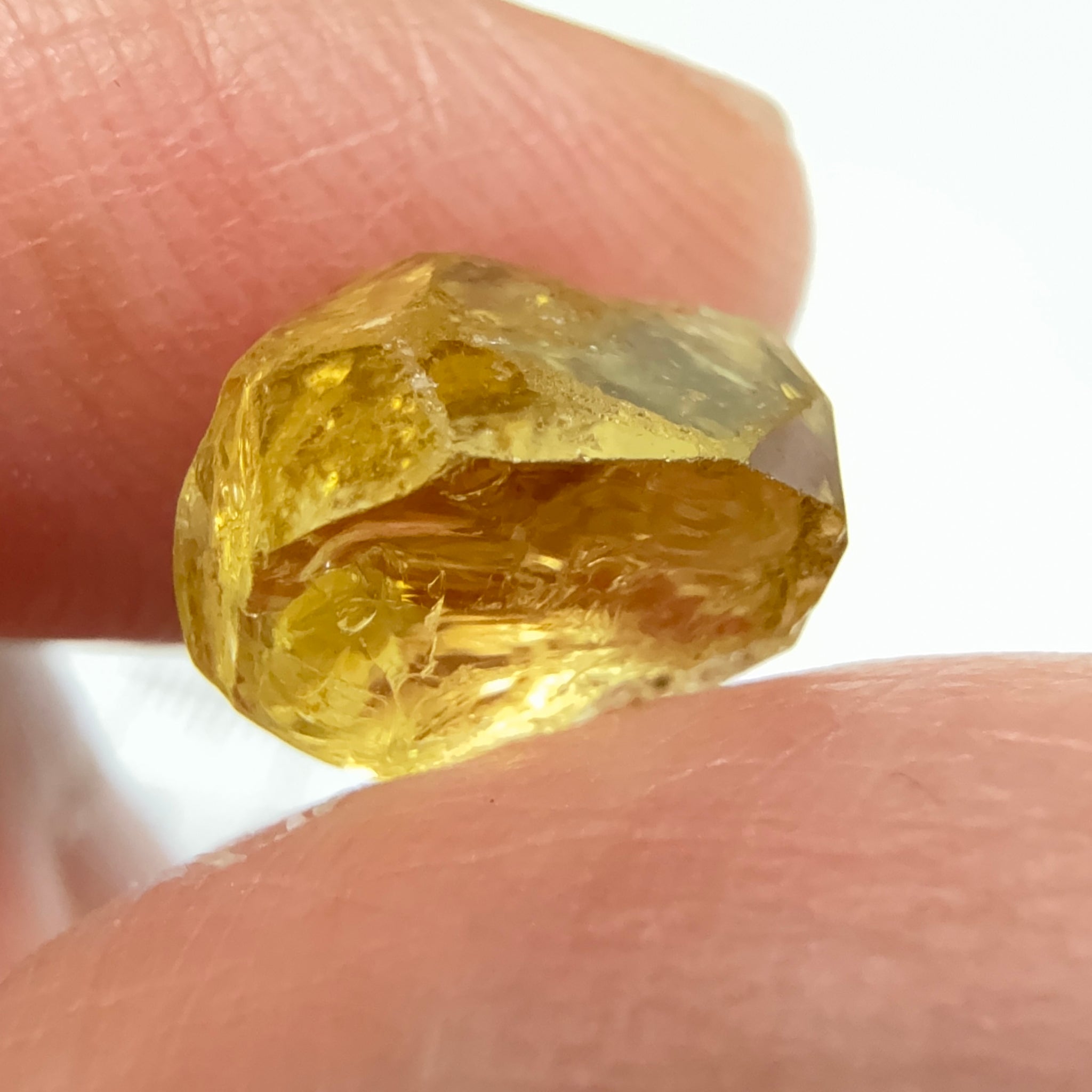 Yellow Tourmaline Crystal, 4.53ct, VVS-IF, Tanzania, Untreated Unheated. 10.2 x 7 x 6mm