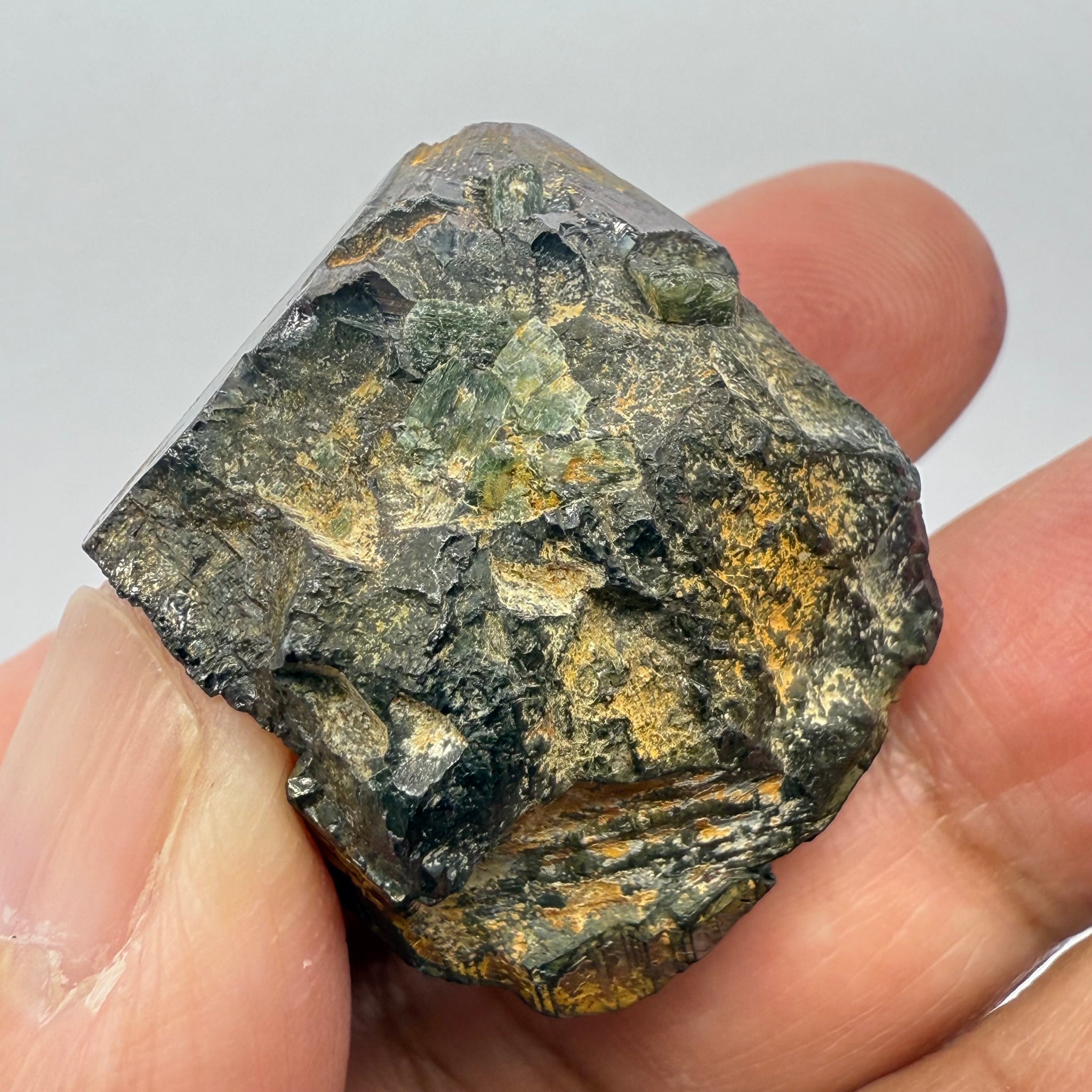 Magnetite Crystal, Merelani, same mining pit as Tanzanite, comes out with Tanzanite, Tanzania, Untreated Unheated. 43.80gm 26.8 x 28.4 x 29.1mm