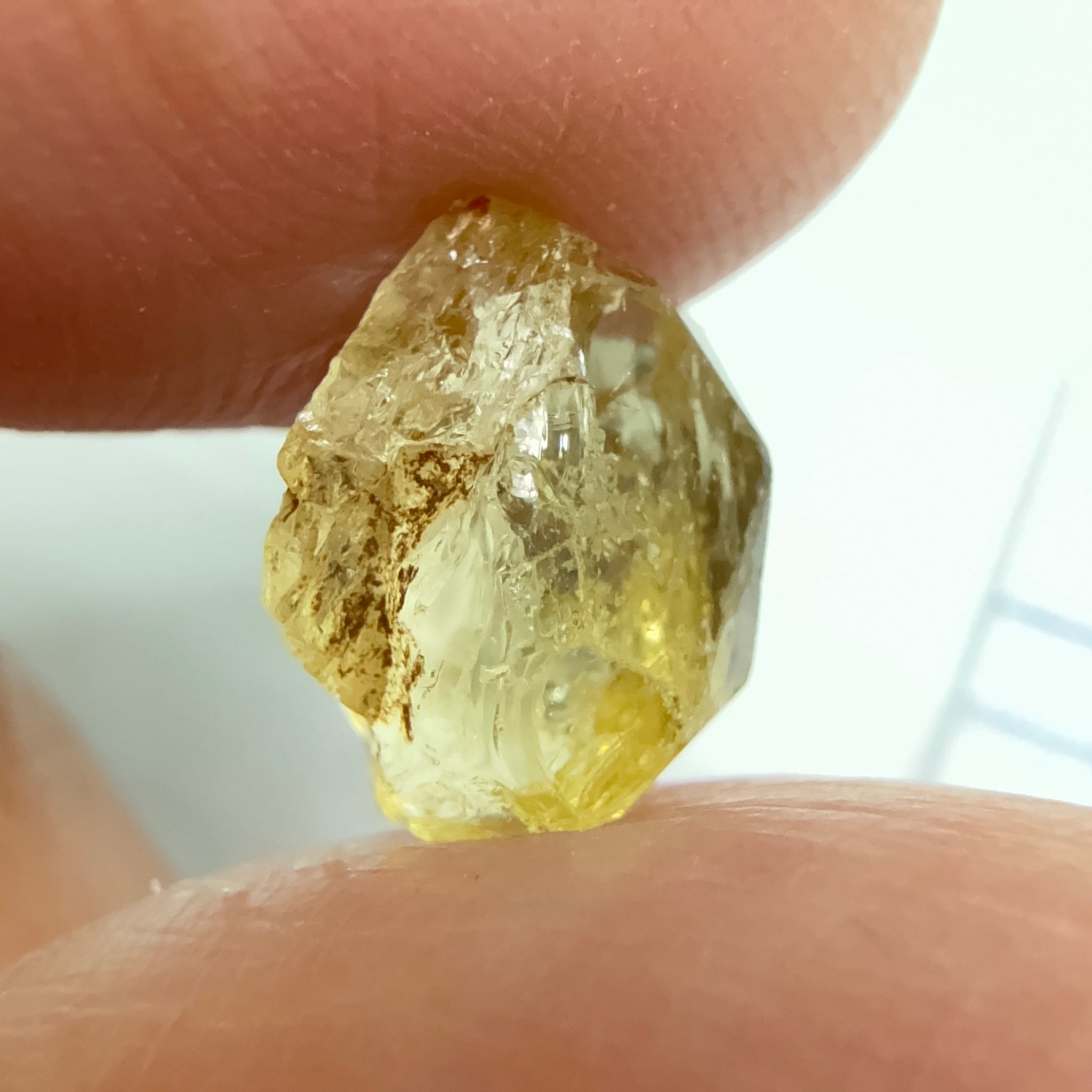 Yellow Tourmaline Crystal, 4.53ct, VVS-IF, Tanzania, Untreated Unheated. 10.2 x 7 x 6mm
