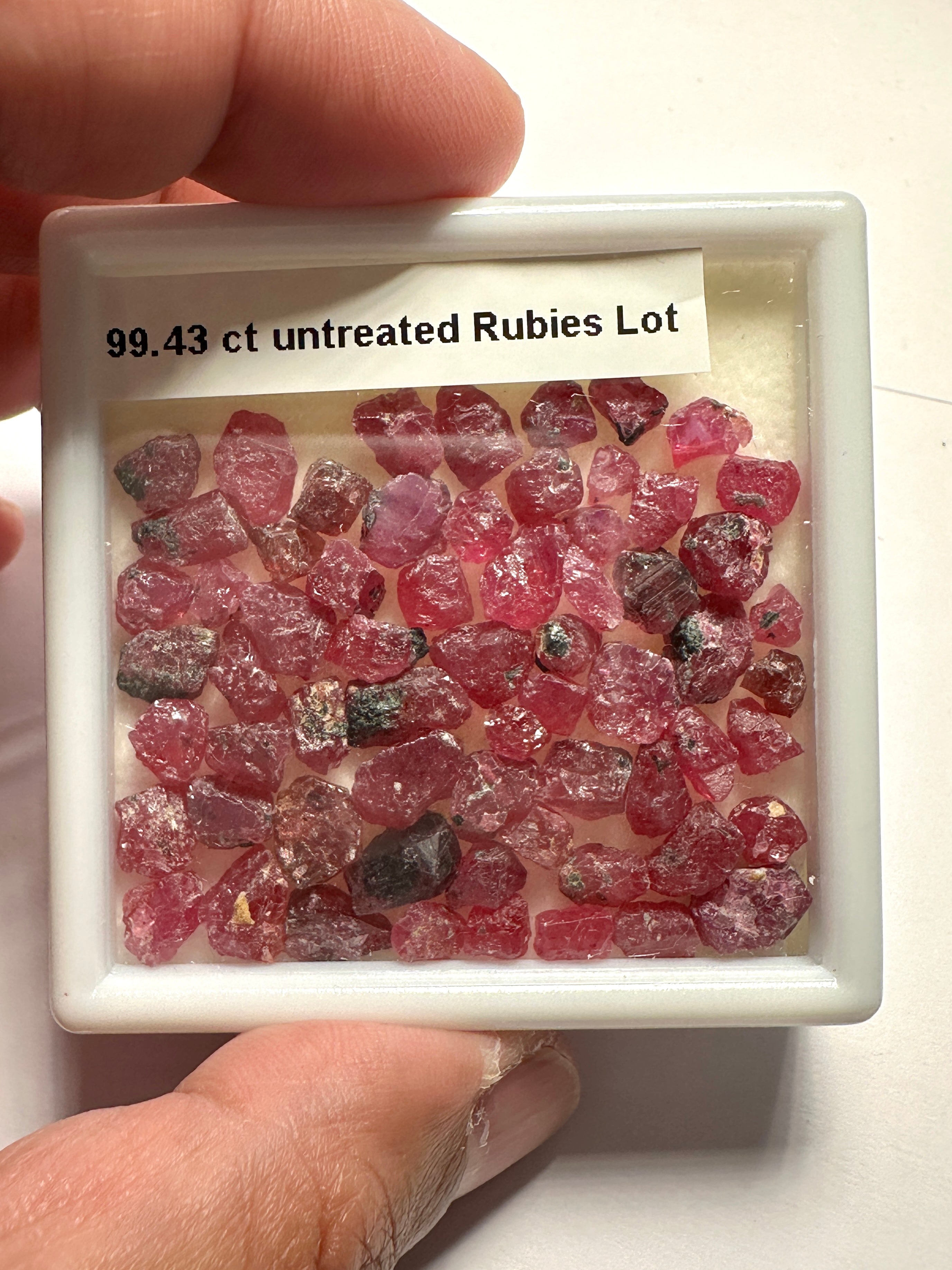 99.43ct Ruby Lot, Winza, Tanzania, Untreated Unheated, good for setting as is