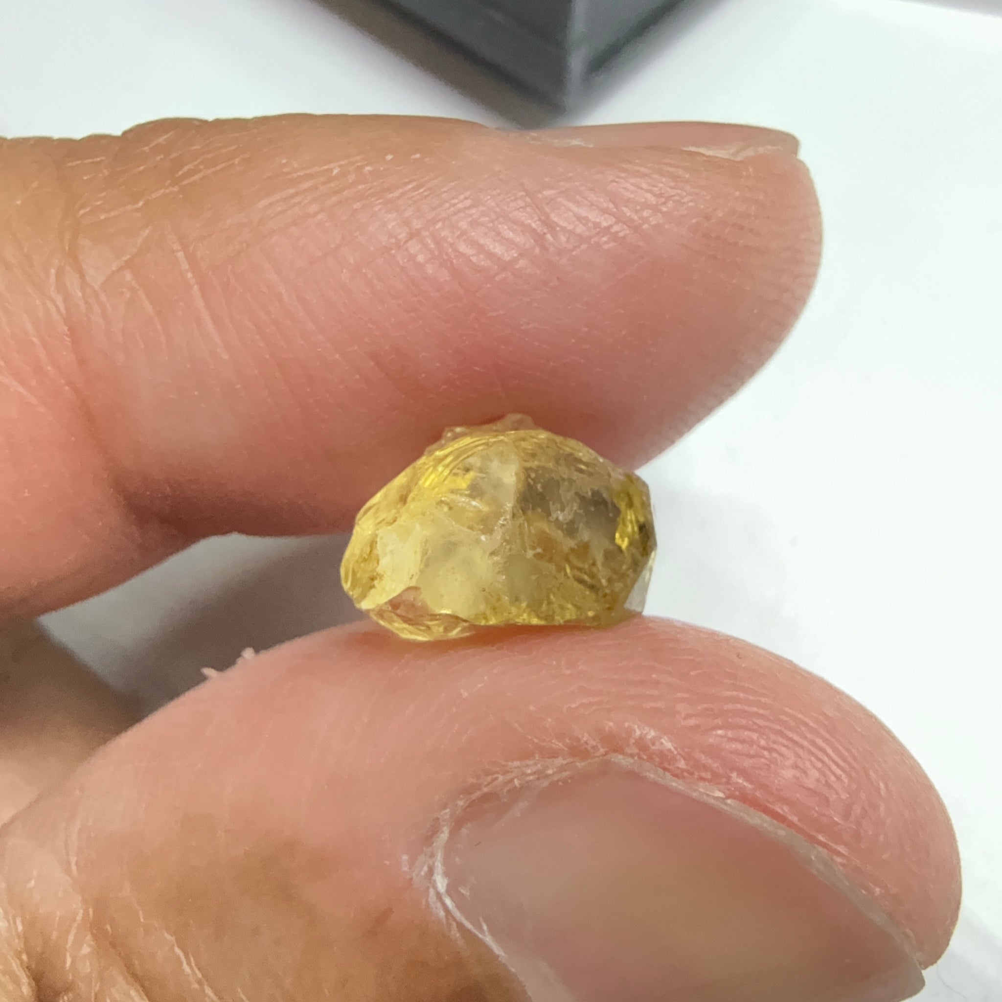 Yellow Tourmaline Crystal, 4.53ct, VVS-IF, Tanzania, Untreated Unheated. 10.2 x 7 x 6mm