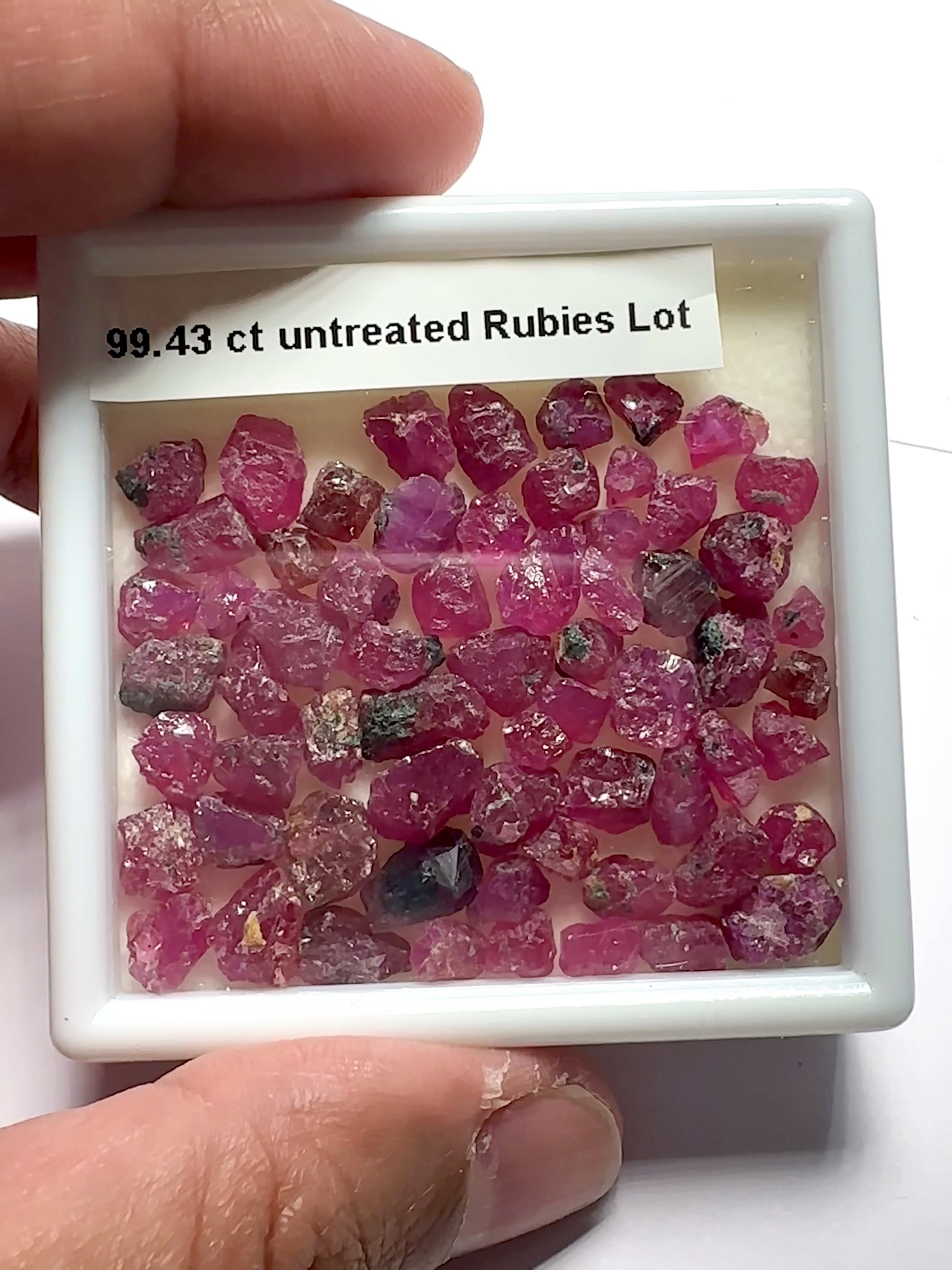 99.43ct Ruby Lot, Winza, Tanzania, Untreated Unheated, good for setting as is