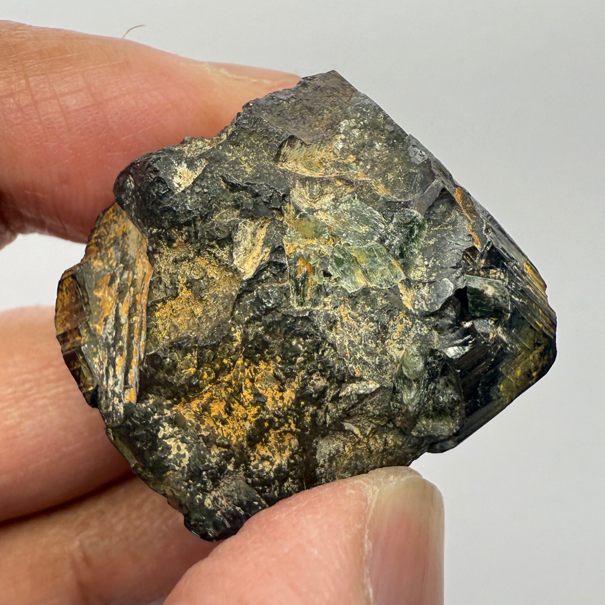 Magnetite Crystal, Merelani, same mining pit as Tanzanite, comes out with Tanzanite, Tanzania, Untreated Unheated. 43.80gm 26.8 x 28.4 x 29.1mm