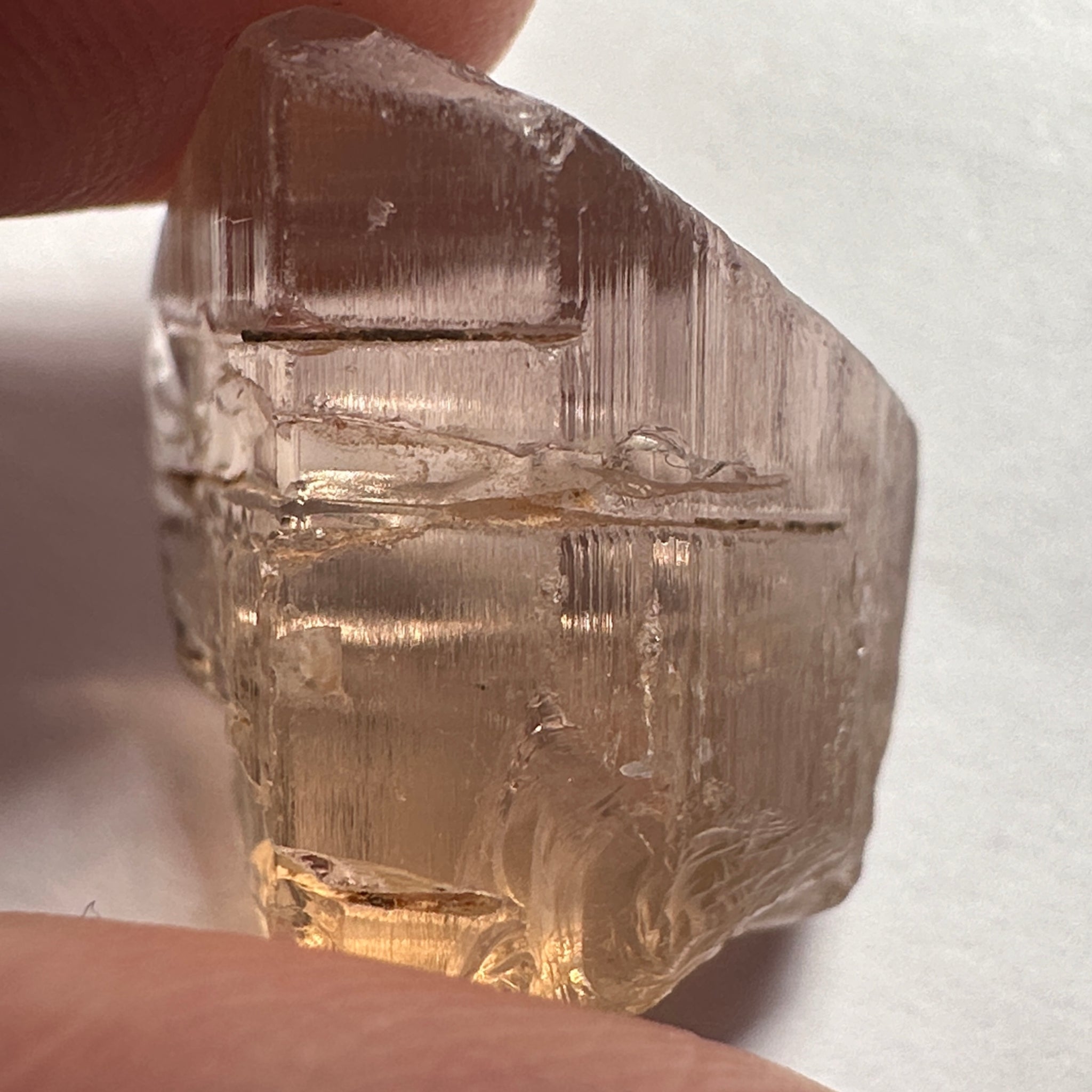 Peach Pink Scapolite, 23.82ct, Very Rare, Tanzania, Untreated Unheated, VVS-IF (flawless)