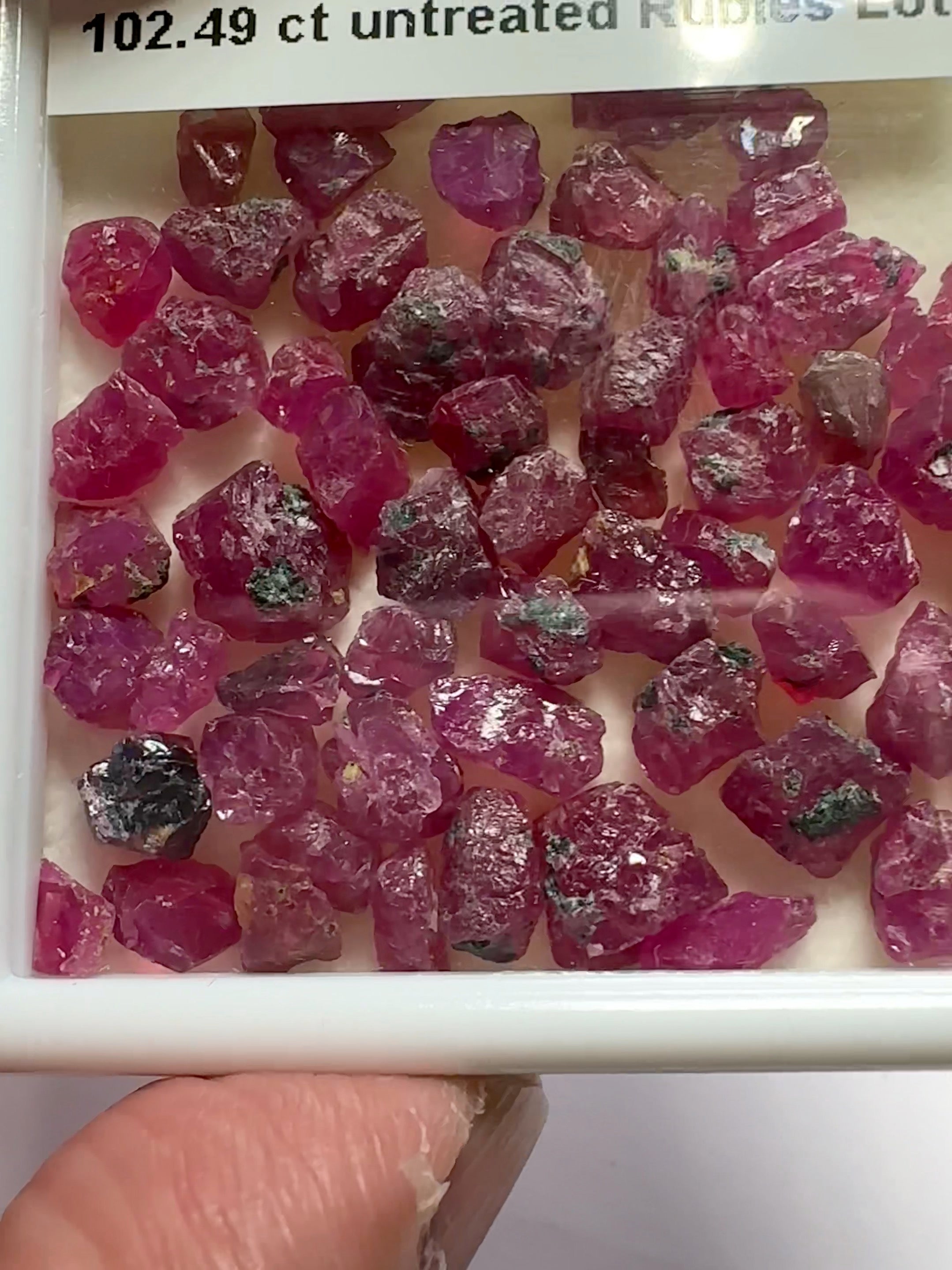 102.49ct Ruby Lot, Winza, Tanzania, Untreated Unheated, good for setting as is