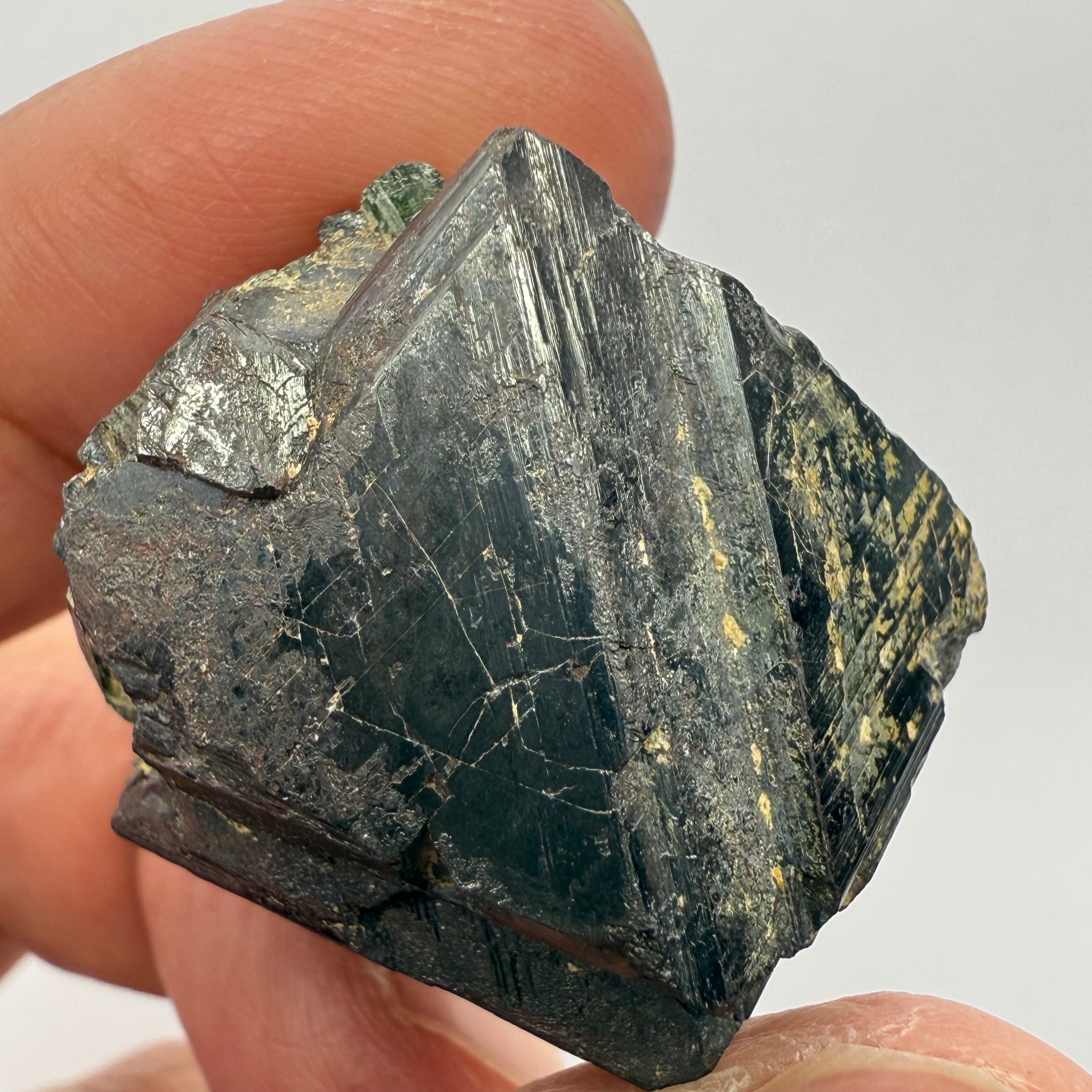 Magnetite Crystal, Merelani, same mining pit as Tanzanite, comes out with Tanzanite, Tanzania, Untreated Unheated. 36.40gm 30.1 x 26.6 x 20.4mm