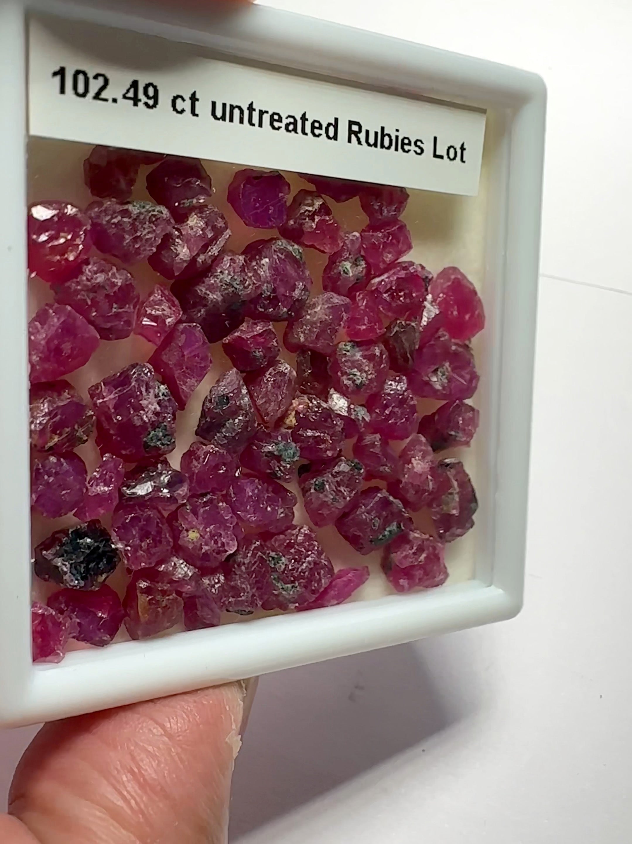 102.49ct Ruby Lot, Winza, Tanzania, Untreated Unheated, good for setting as is