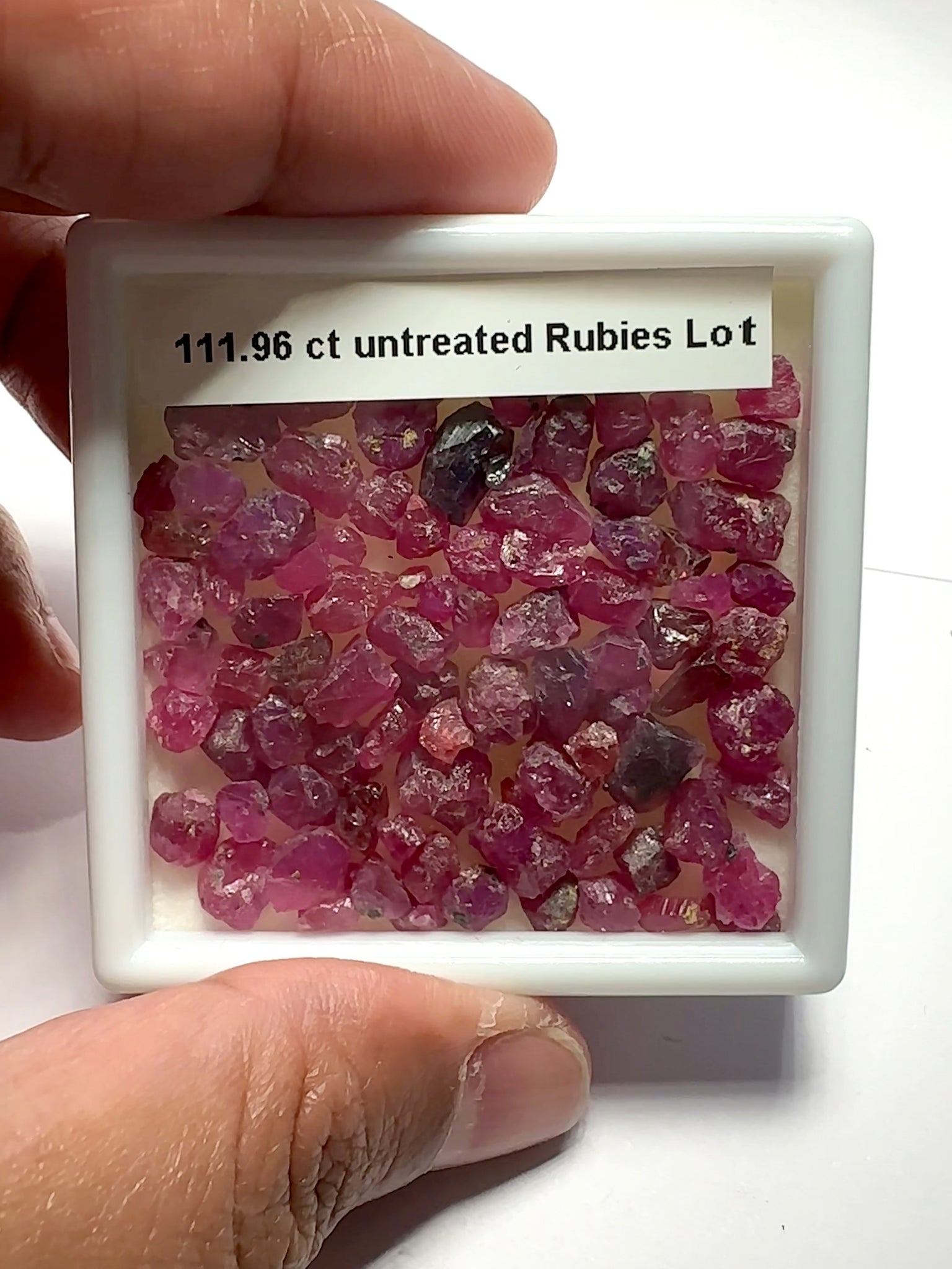 Ruby Lot, 111.96ct, Winza, Tanzania, Untreated Unheated, good for setting as is