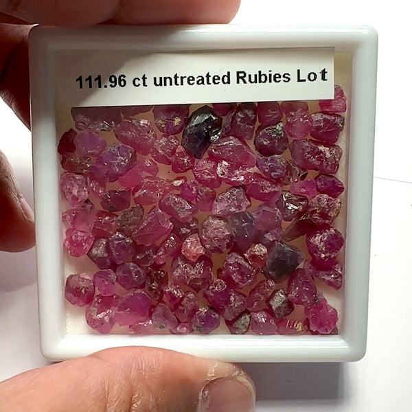 Ruby Lot, 111.96ct, Winza, Tanzania, Untreated Unheated, good for setting as is