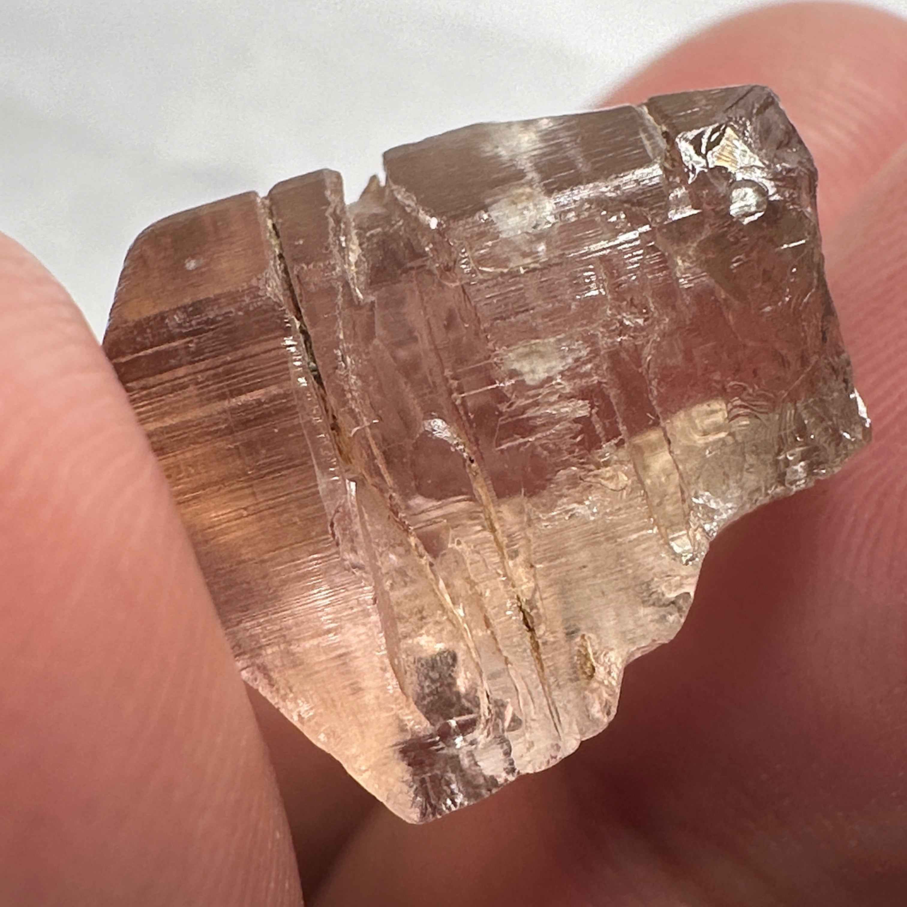 23.82ct Very Rare, Peach Pink Scapolite, Tanzania, Untreated Unheated, VVS-IF (flawless)