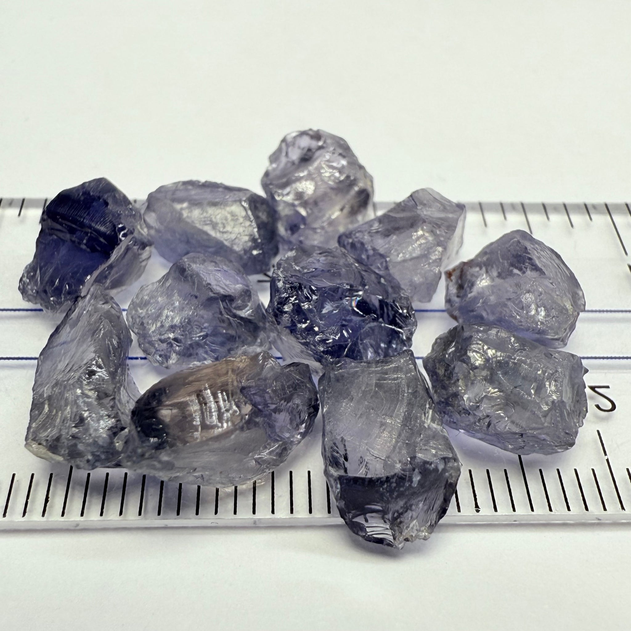 Iolite lot, 27.23ct, Babati, Tanzania, Unheated, Untreated, vs-vvs, 11pc, 2.47ct av