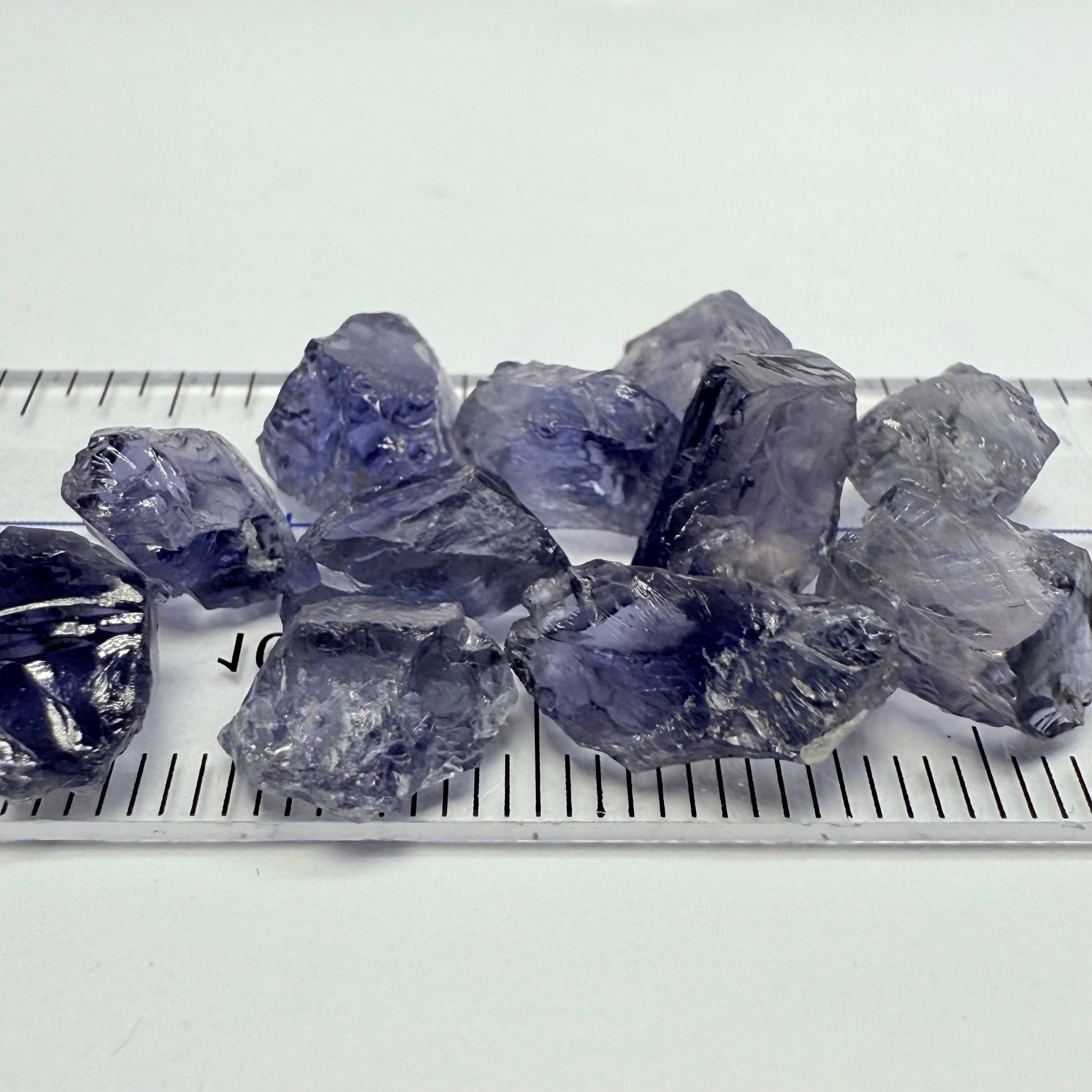 Iolite lot, 27.23ct, Babati, Tanzania, Unheated, Untreated, vs-vvs, 11pc, 2.47ct av